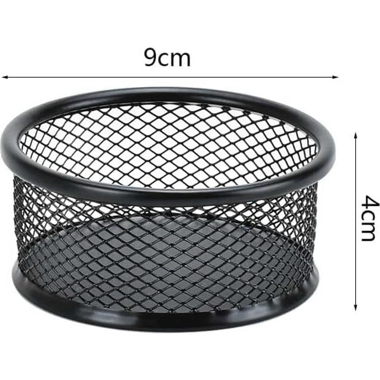 Soporte de Clips de Papel Zhuluck en Malla Negra para Oficina