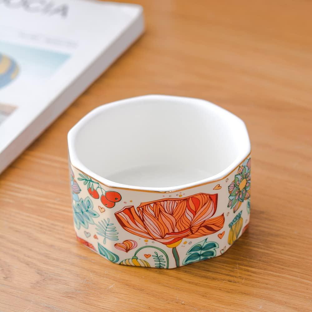 Soporte para Clips de Papel Cerámica YOSCO 10.9x5.8cm Modelo 01-Florecer