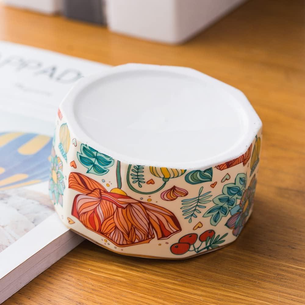 Soporte para Clips de Papel Cerámica YOSCO 10.9x5.8cm Modelo 01-Florecer