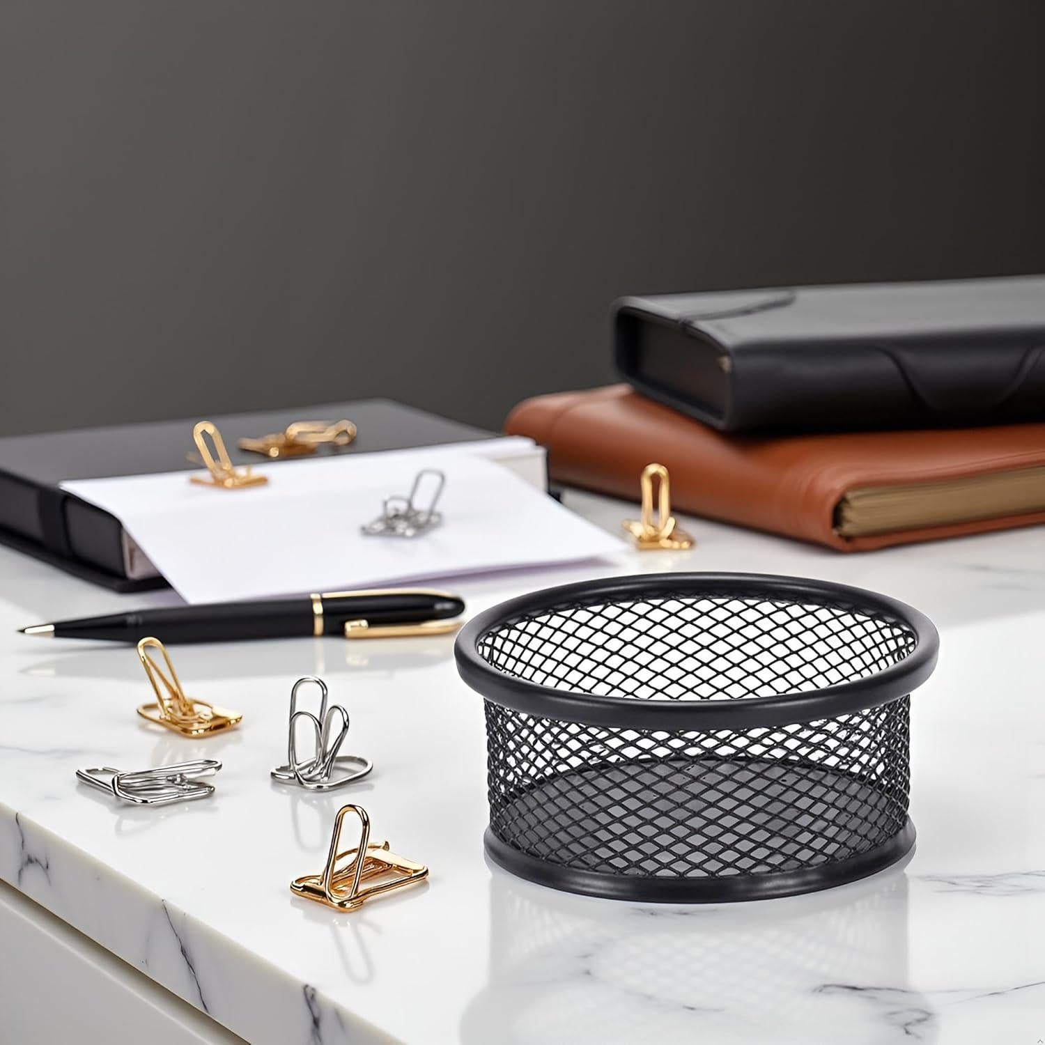 Soporte de Clips de Papel de Malla Tnyvm Negro 2.5x0.5cm