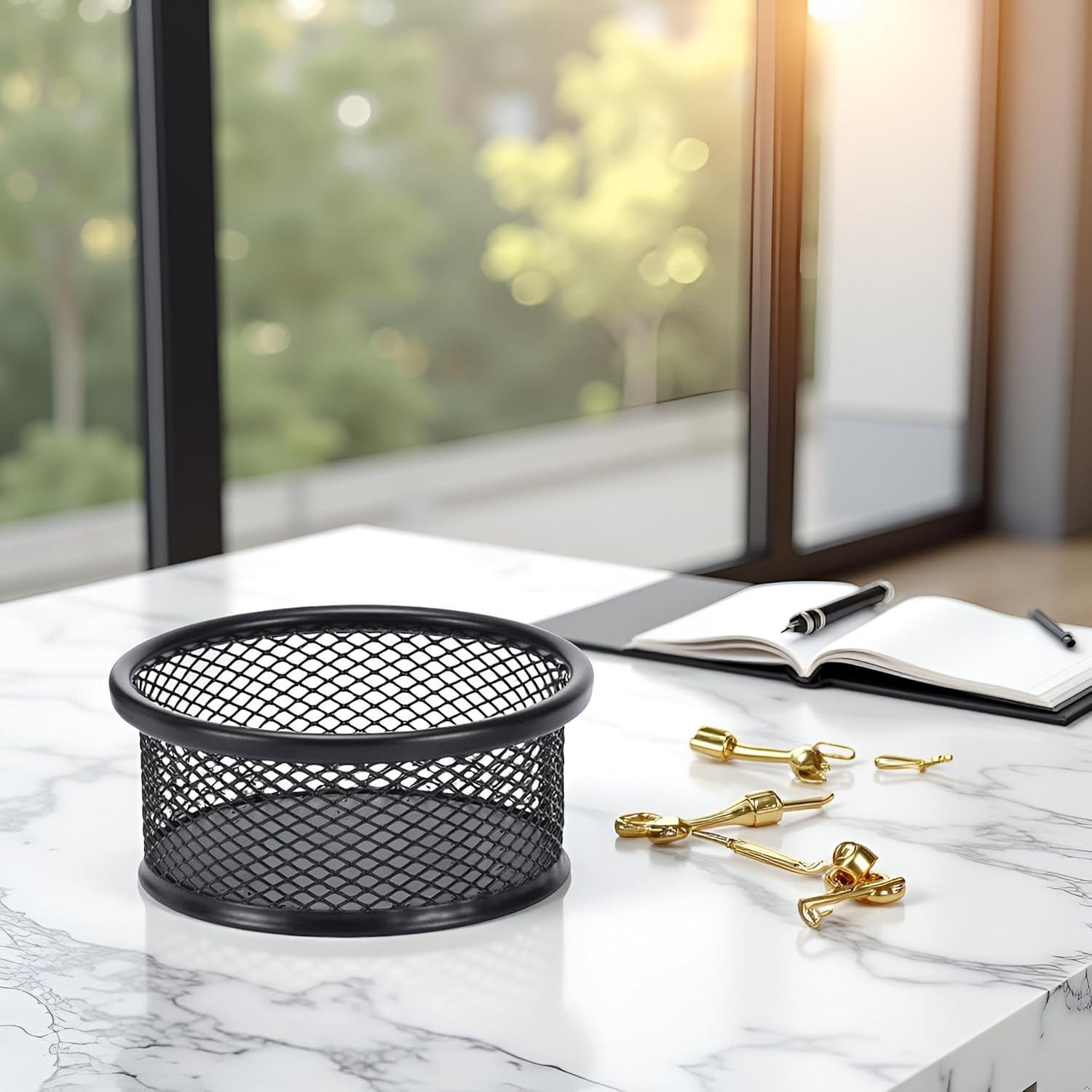 Soporte de Clips de Papel de Malla Tnyvm Negro 2.5x0.5cm