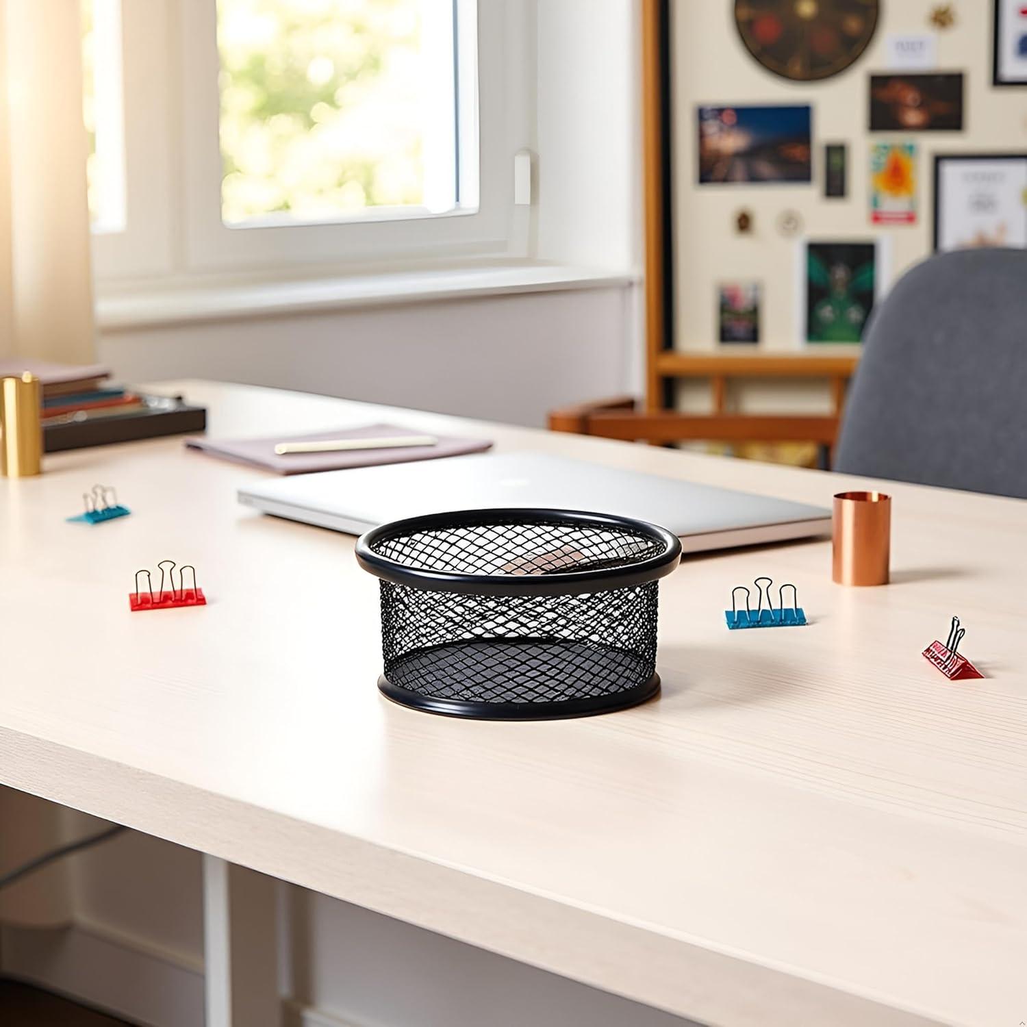 Soporte de Clips de Papel de Malla Tnyvm Negro 2.5x0.5cm