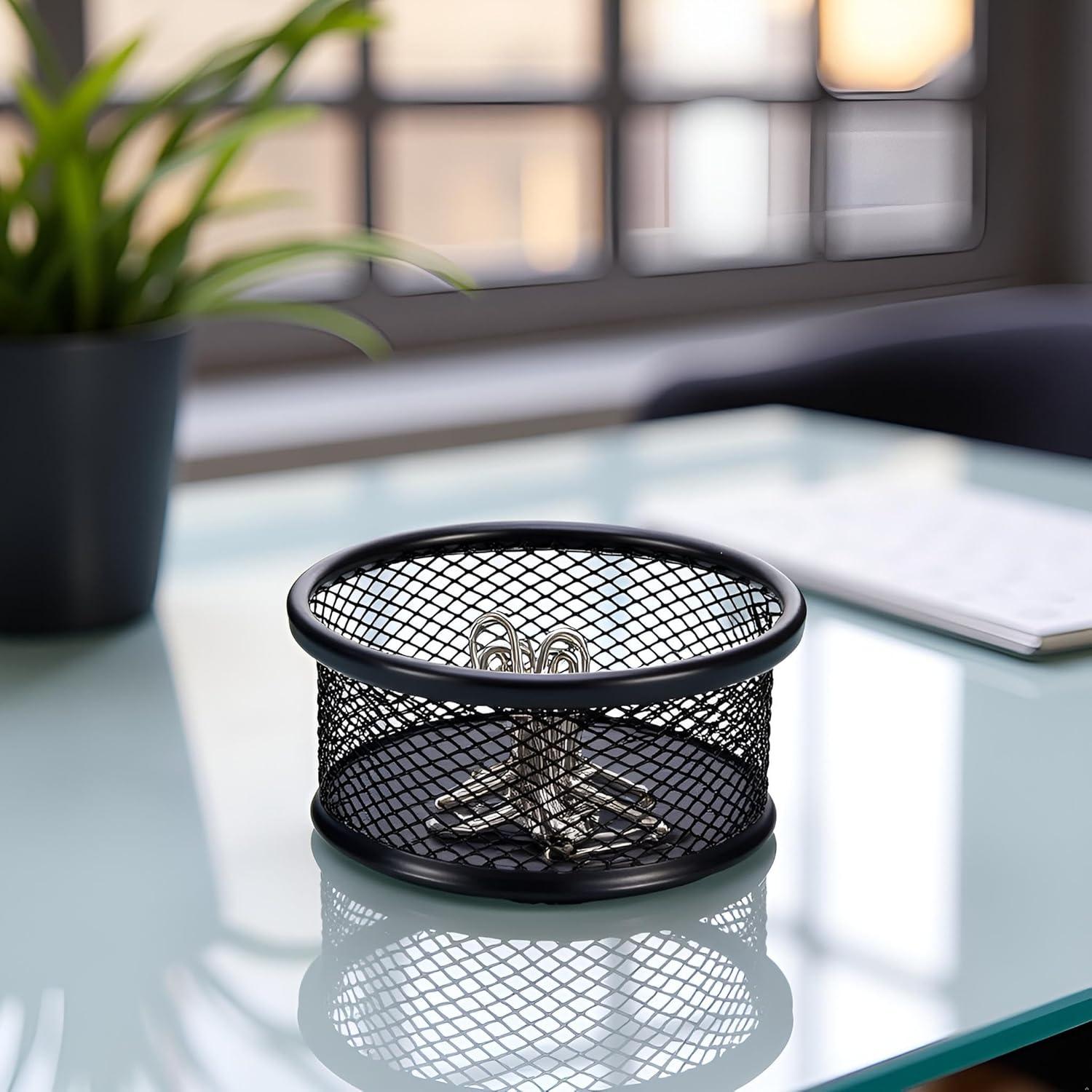 Soporte de Clips de Papel de Malla Tnyvm Negro 2.5x0.5cm