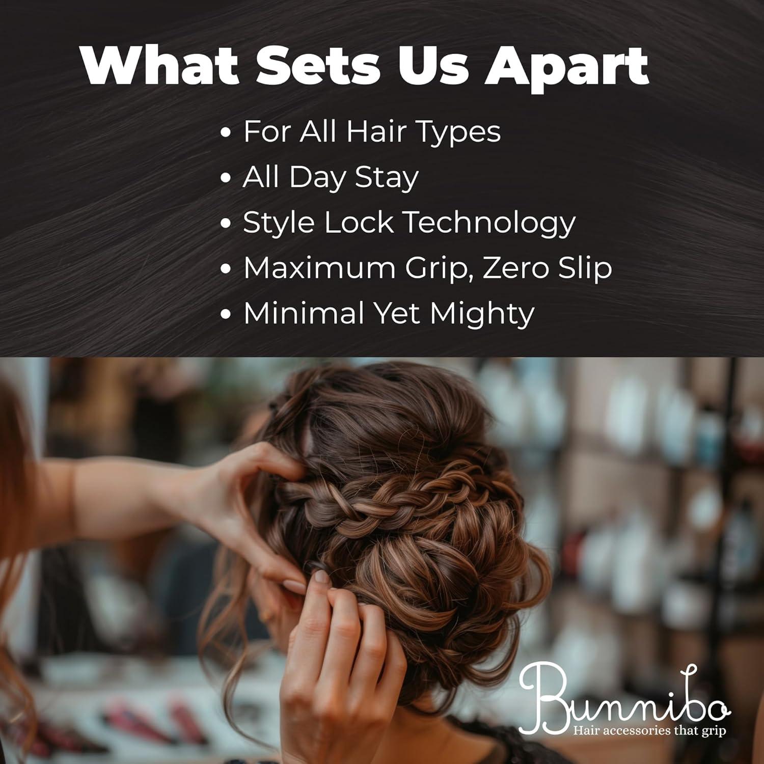 Horquillas Antideslizantes Bunnibo - Set de 12 Grandes Marrón