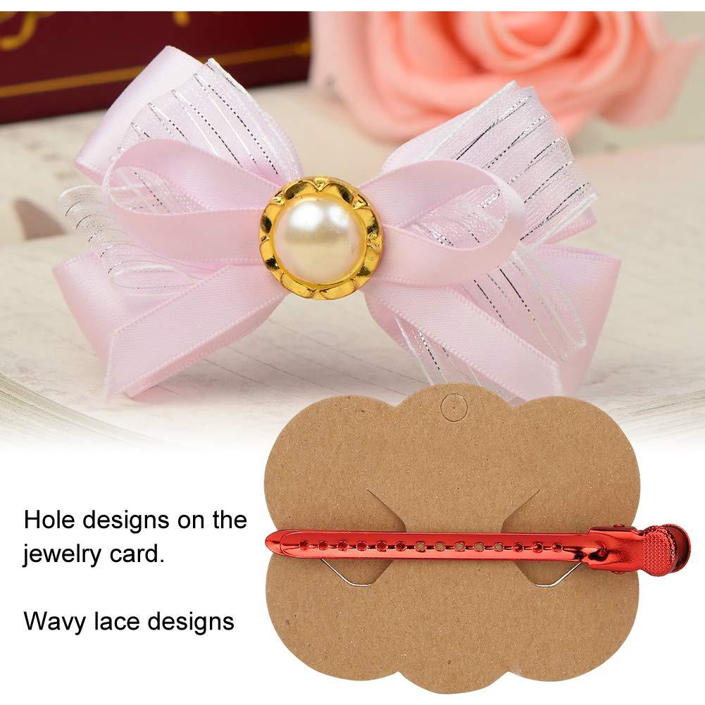 100 Tarjetas de Exhibición de Cartón Kraft Natudeco 7x8.8cm