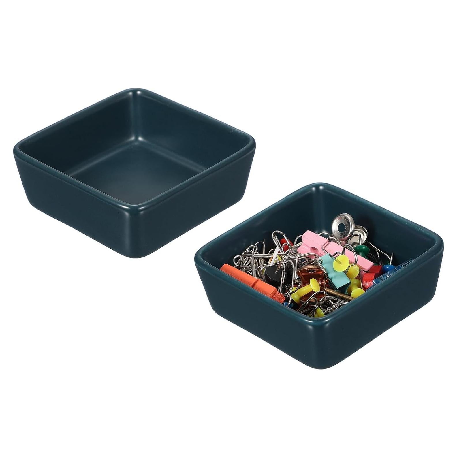 Soporte de Clips de Papel Cerámica PATIKIL 2 Pcs Azul Marino