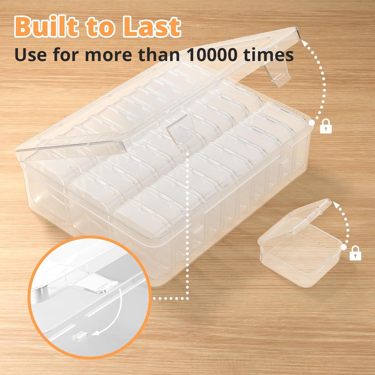 Caja Organizadora de Perlas Mathtoxyz 31 Compartimentos Transparente