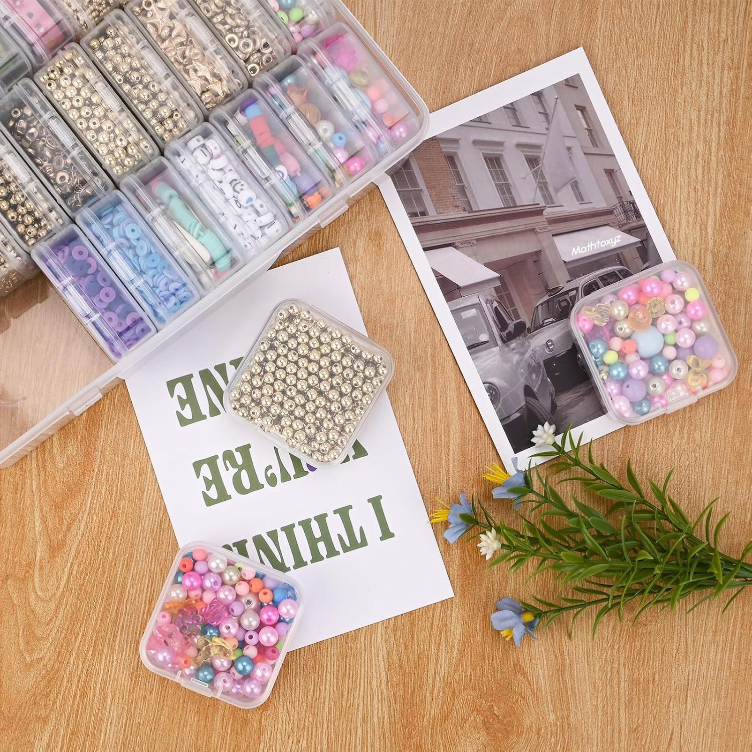 Caja Organizadora de Perlas Mathtoxyz 31 Compartimentos Transparente