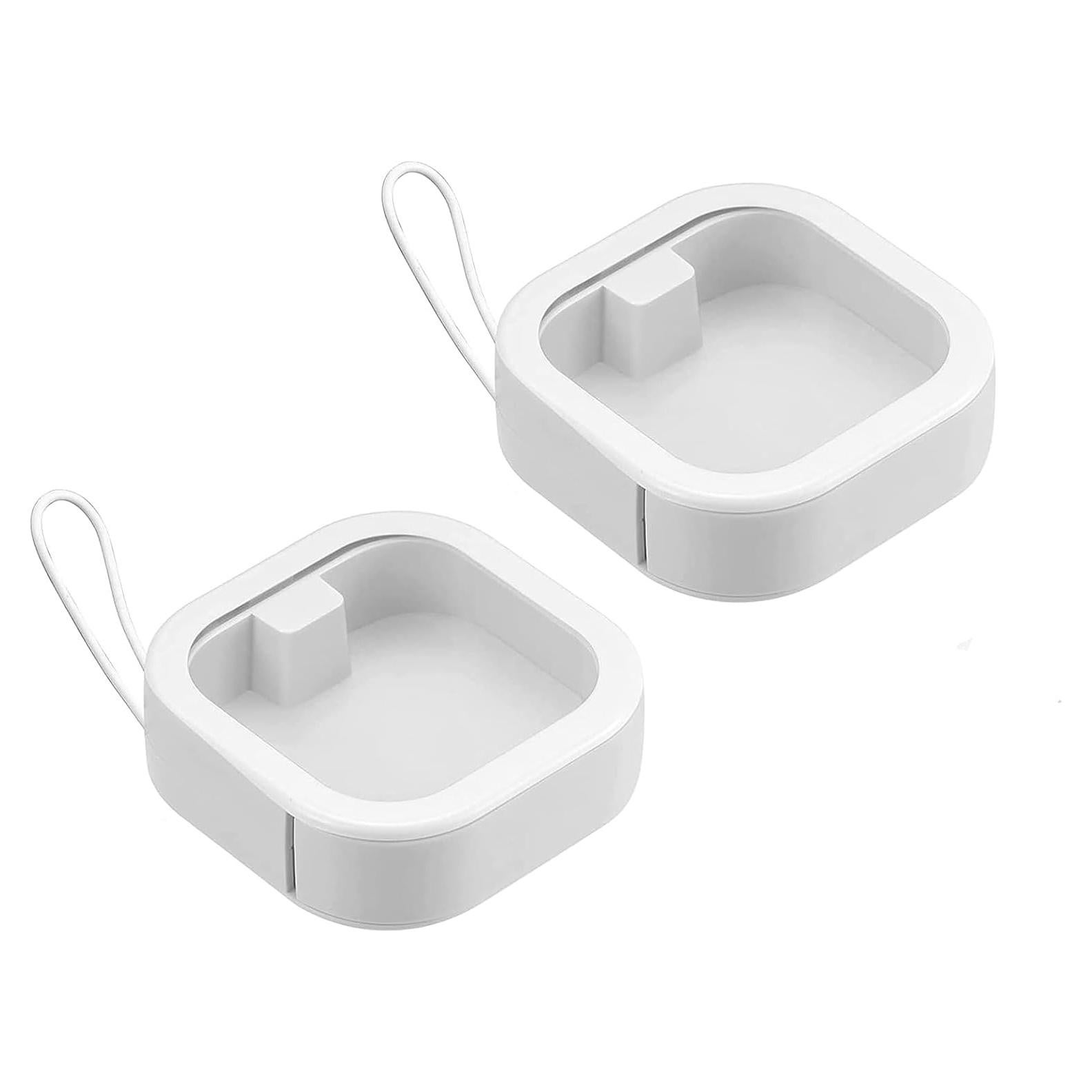Organizador de Lazos para Cabello Nvhaly 2 Pcs Blanco Portátil