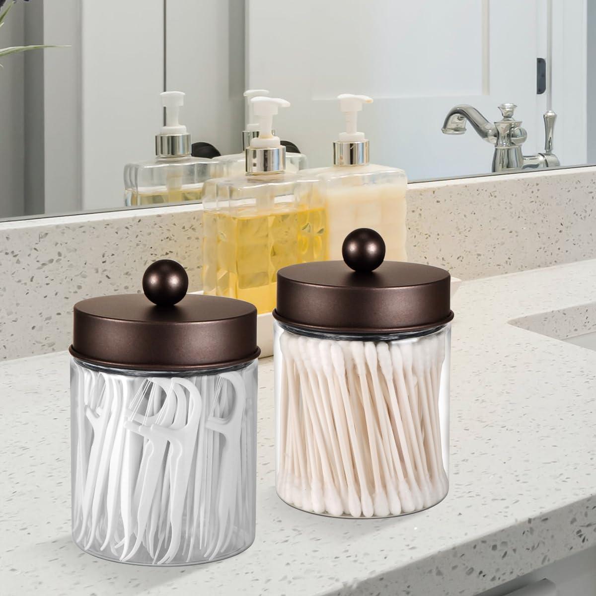 Set de 3 Tarros de Almacenamiento para Qtip Bronce - Boutique de Andrew & Sarah