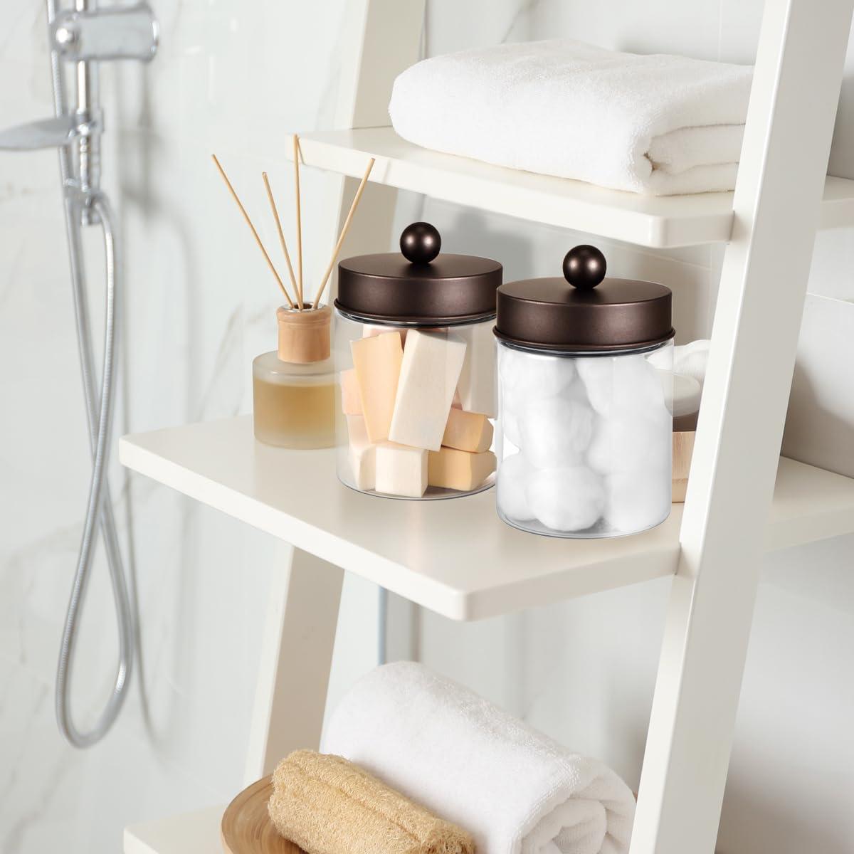 Set de 3 Tarros de Almacenamiento para Qtip Bronce - Boutique de Andrew & Sarah