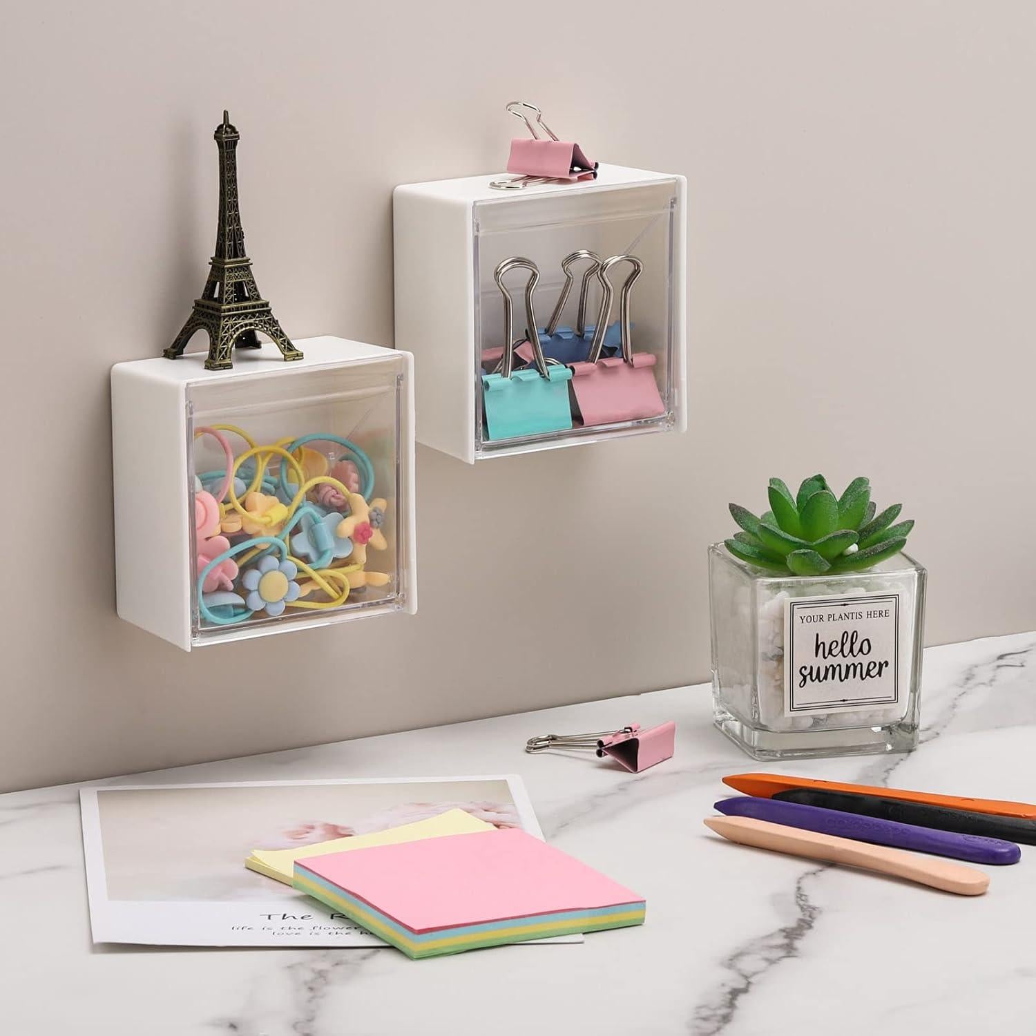 Organizador Montado en Pared Tecbeauty 2 en 1 para Discos de Algodón