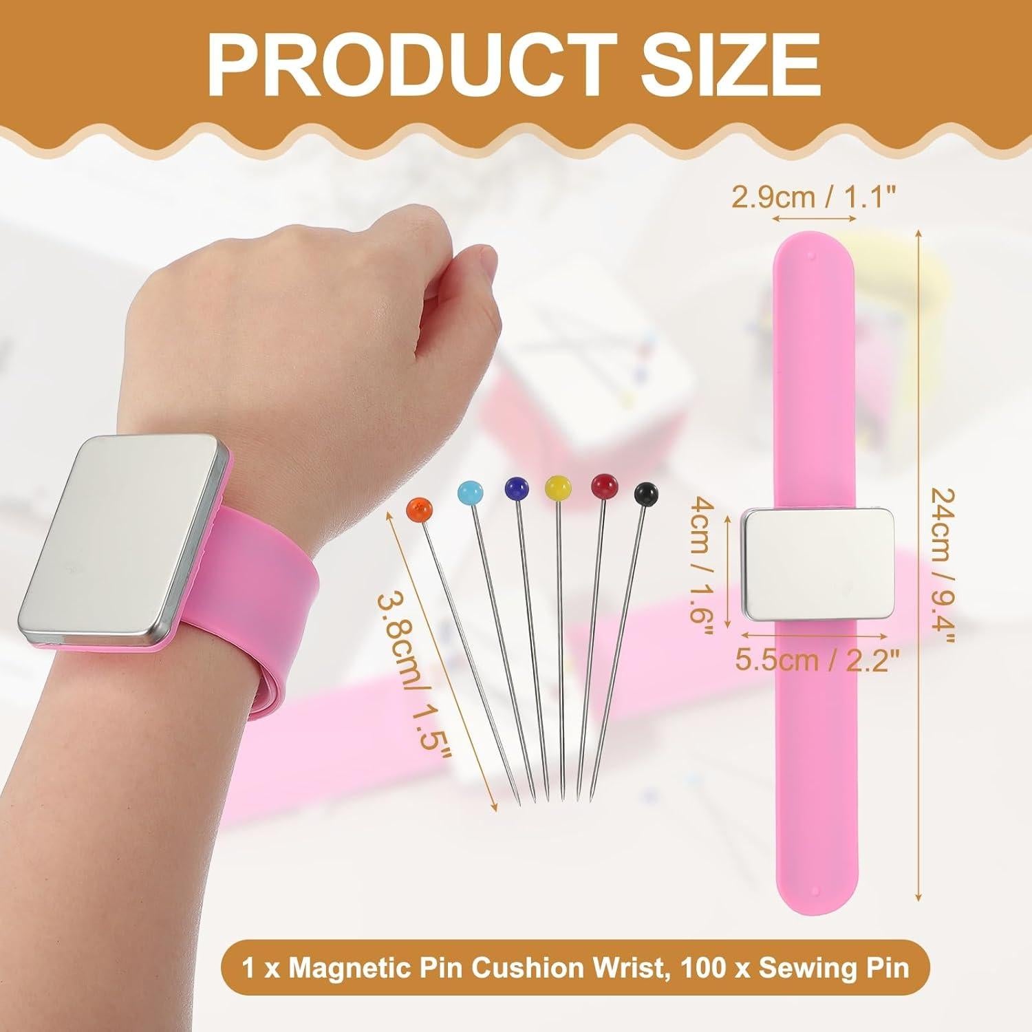 Cojín Magnético para Muñeca PATIKIL Rosa con Banda de Gel