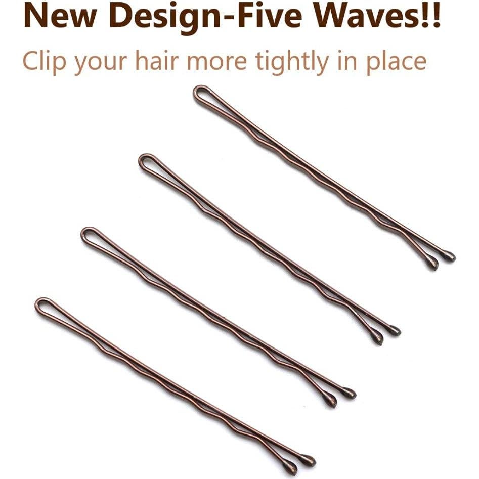 Horquillas Dofash 260 PCS 5 cm Marrón para Peinados
