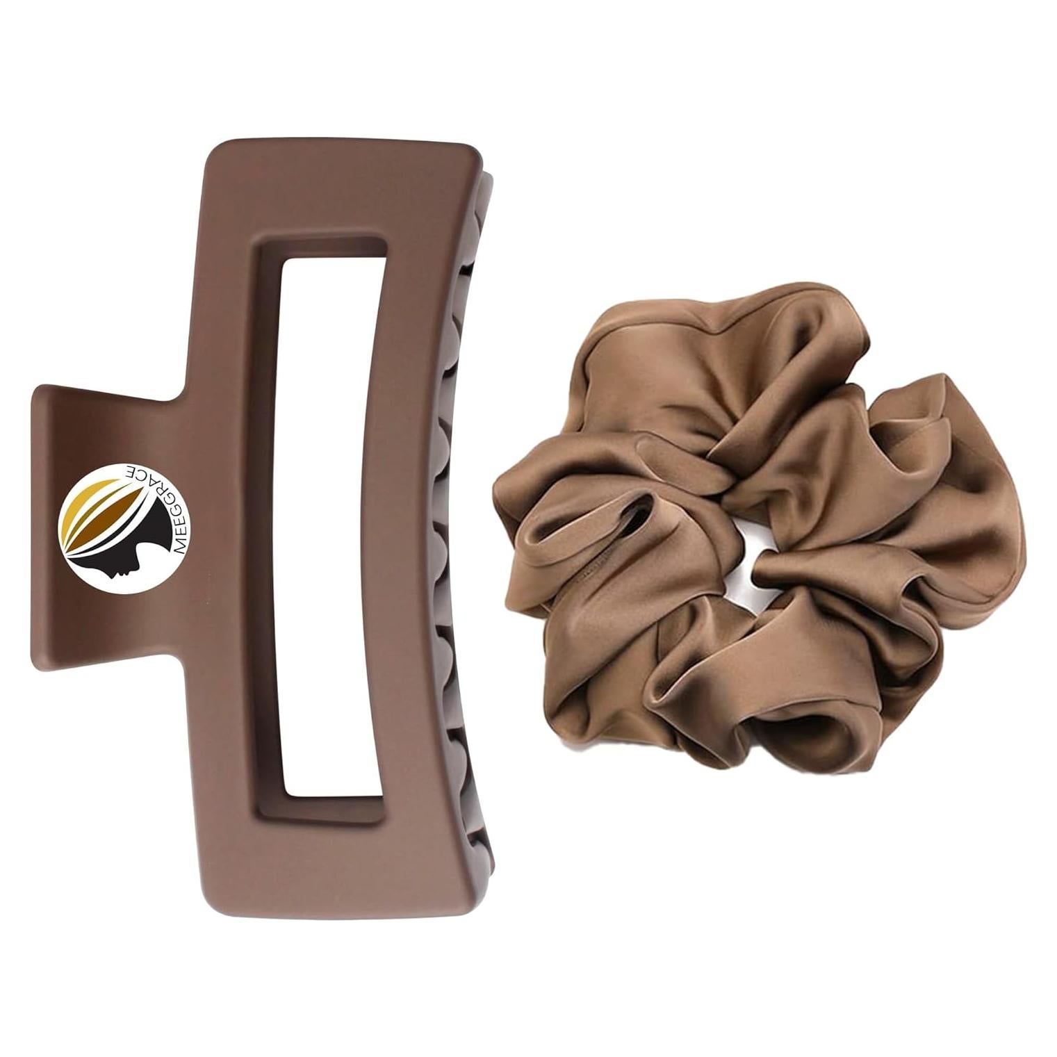 Pinzas para Cabello Antideslizantes Meegy - Marrón, 6.1x10.9cm