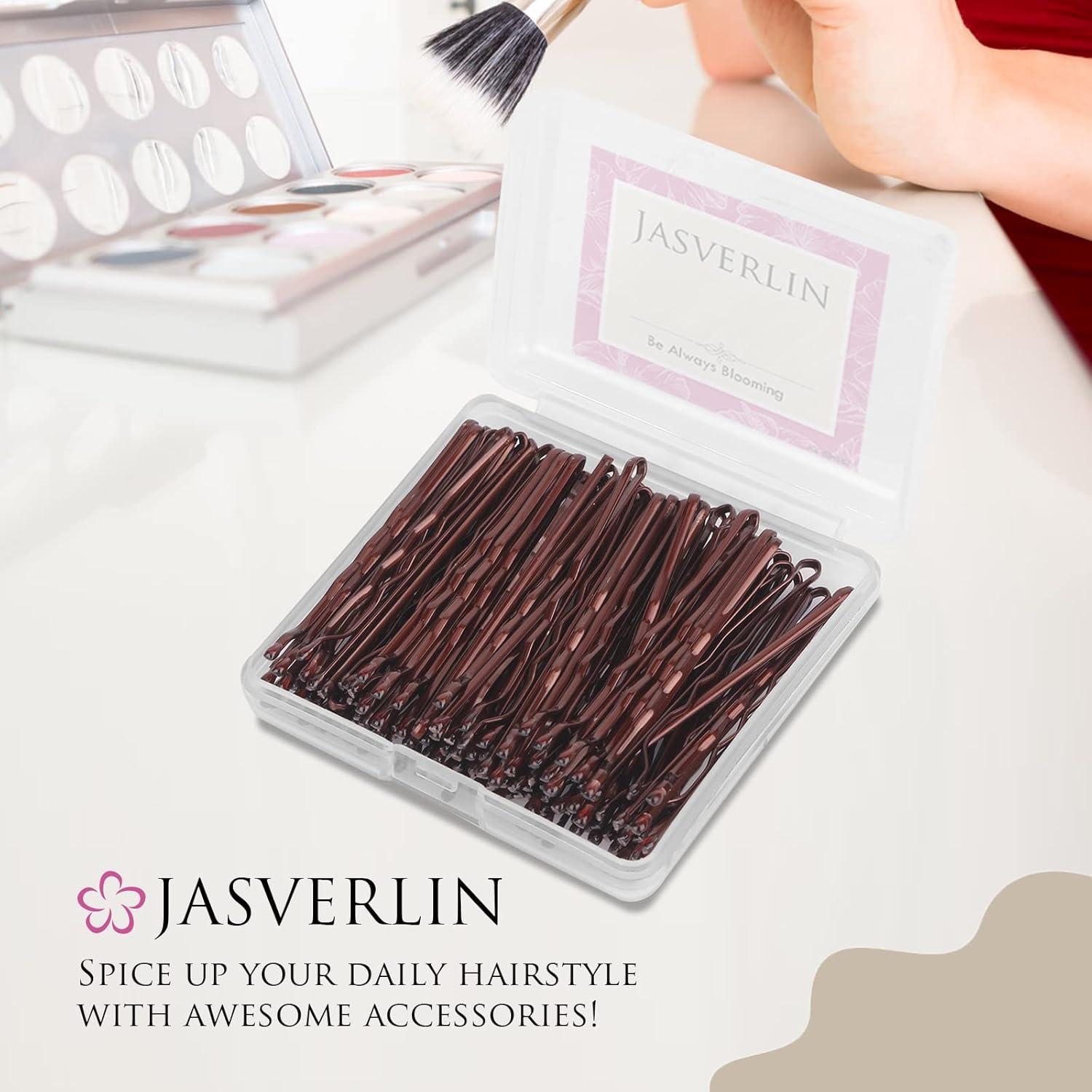 Pasadores de Pelo Marrón JASVERLIN 100 Pcs 5 cm Alta Calidad