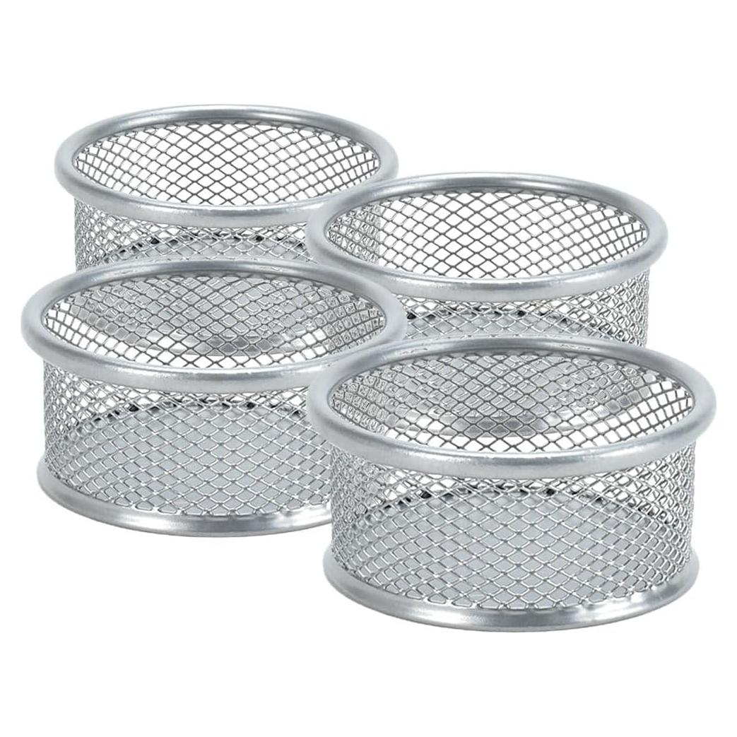 Soporte de Clips de Papel Operitacx 4 Piezas Plata 9x4 cm