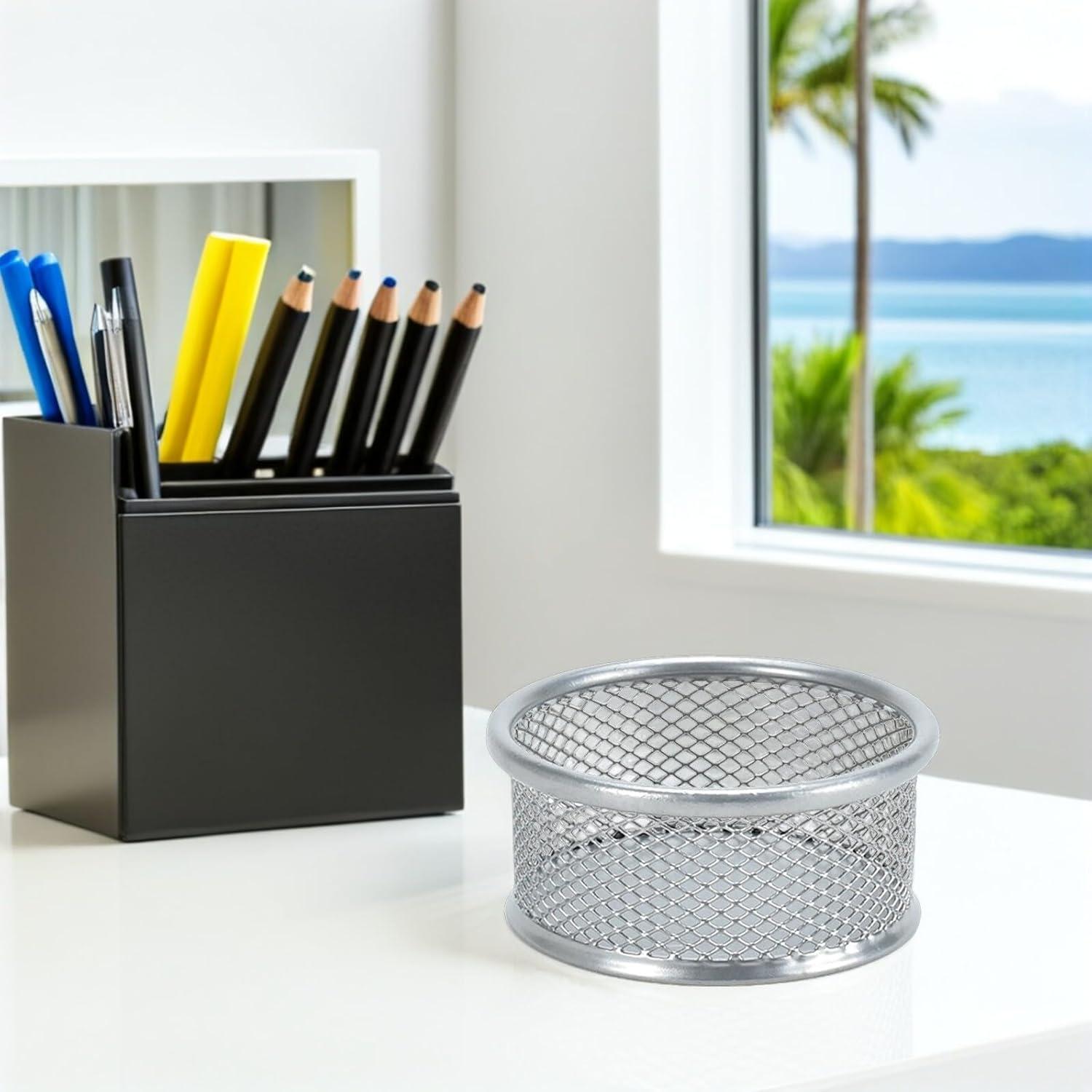 Soporte de Clips de Papel Operitacx 4 Piezas Plata 9x4 cm