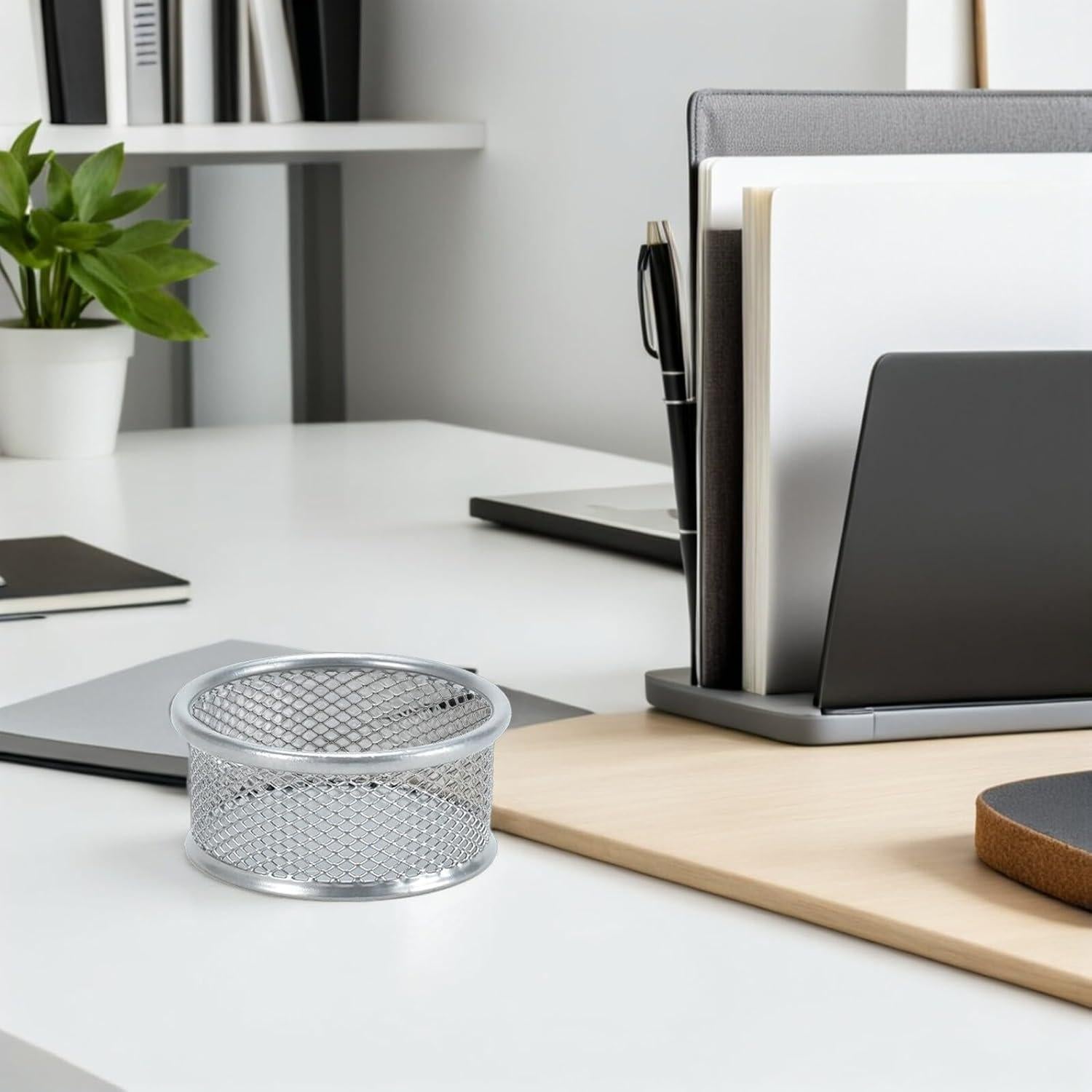 Soporte de Clips de Papel Operitacx 4 Piezas Plata 9x4 cm