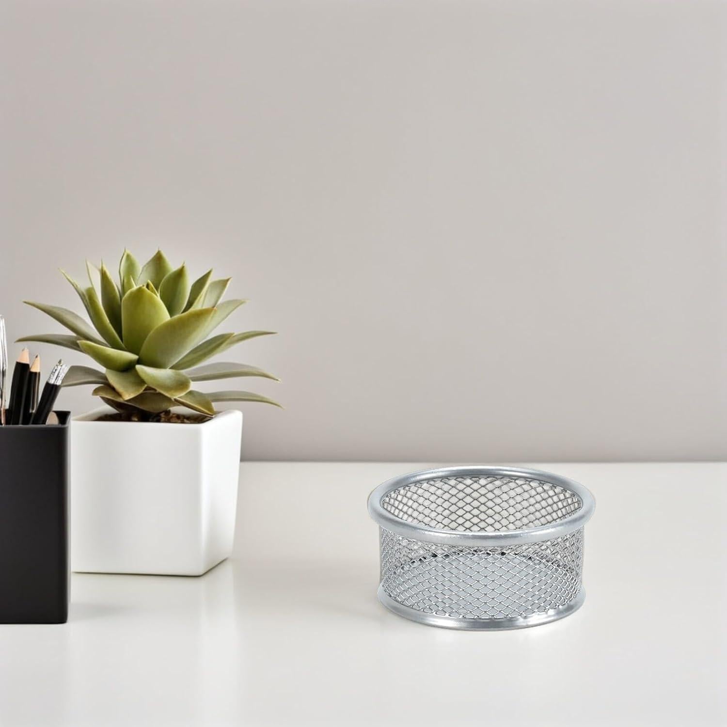 Soporte de Clips de Papel Operitacx 4 Piezas Plata 9x4 cm