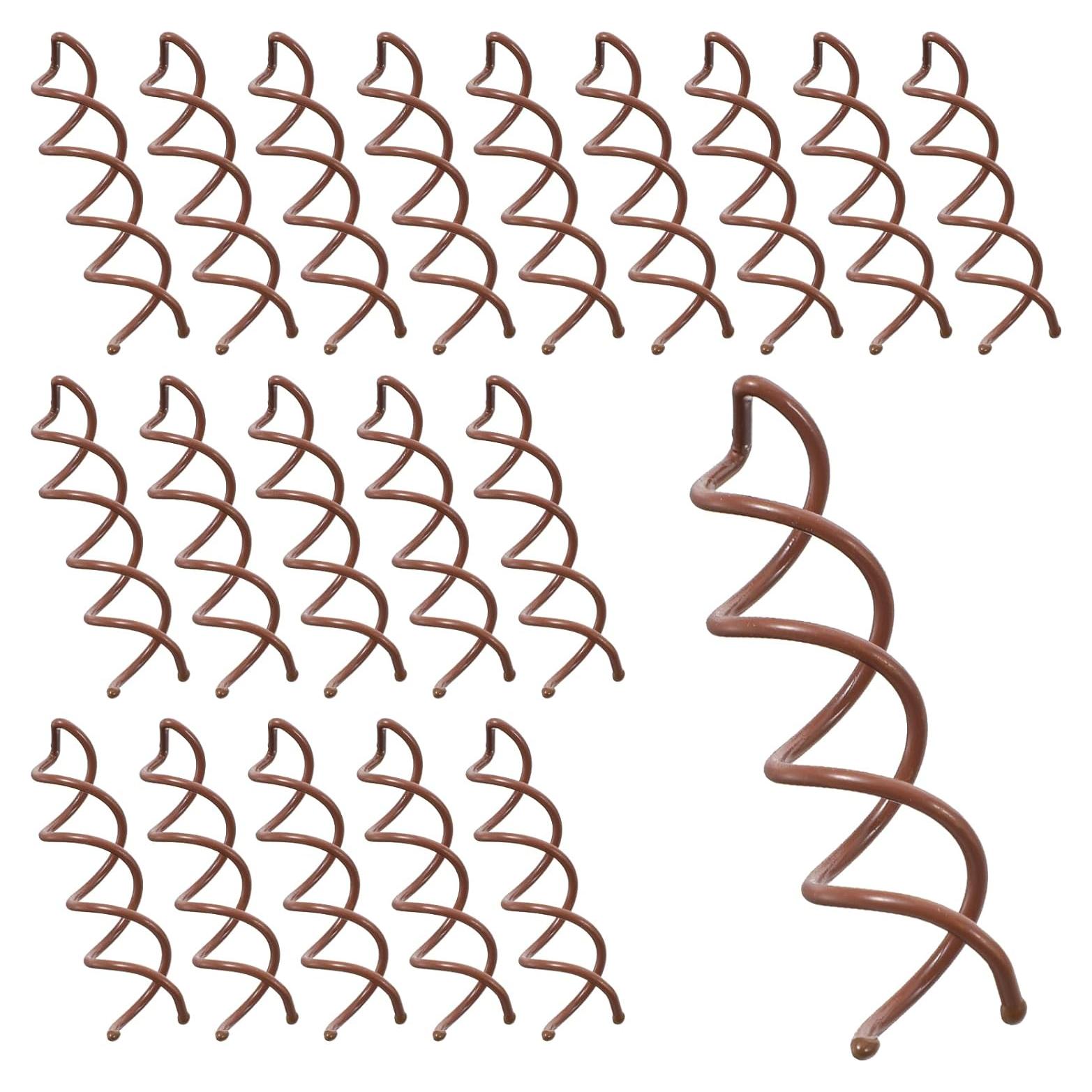 20 Pasadores de Cabello en Espiral BOHUIZ - Marrón, 5cm