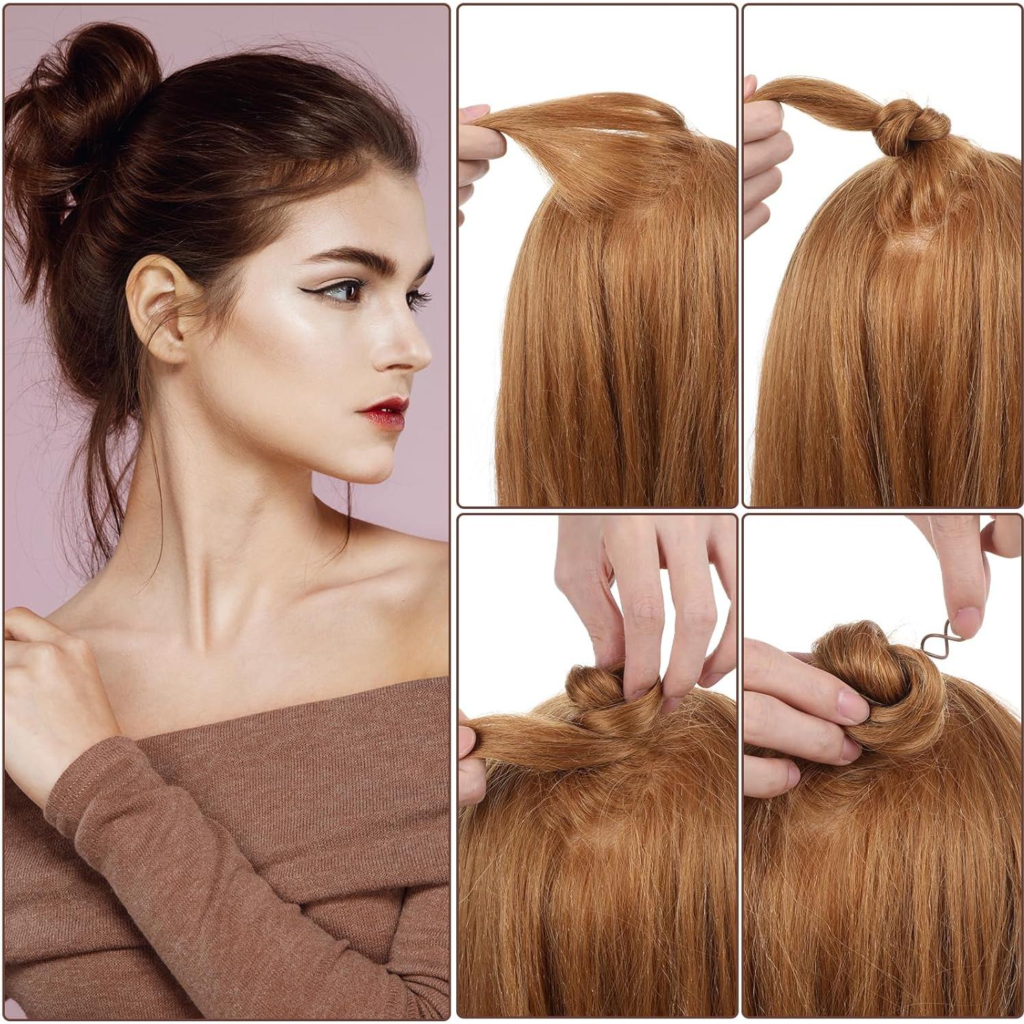 20 Pasadores de Cabello en Espiral BOHUIZ - Marrón, 5cm