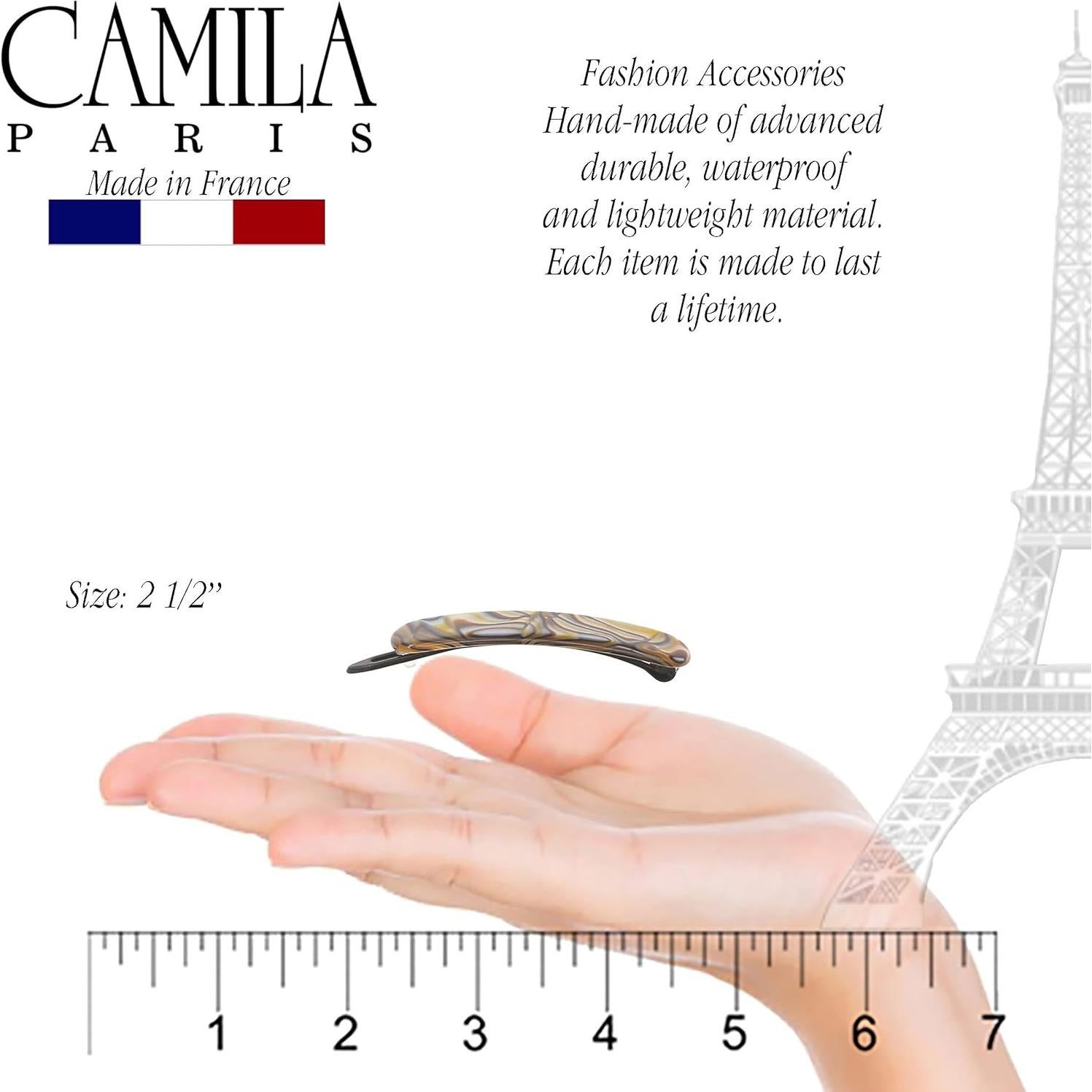 Clip de Barrette Francesa Camila Paris CP2818 Ónix 5.72 cm