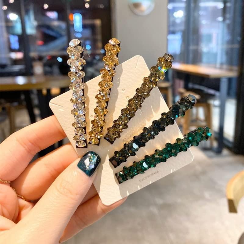 Clip para Cabello Vpang con Rhinestones Brillantes - 2 Pcs Azul