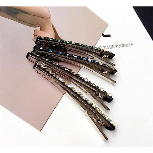 Clip para Cabello Vpang con Rhinestones Brillantes - 2 Pcs Azul