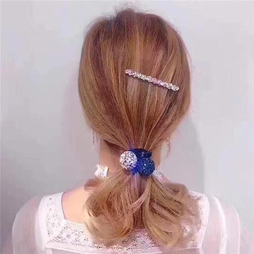 Clip para Cabello Vpang con Rhinestones Brillantes - 2 Pcs Azul