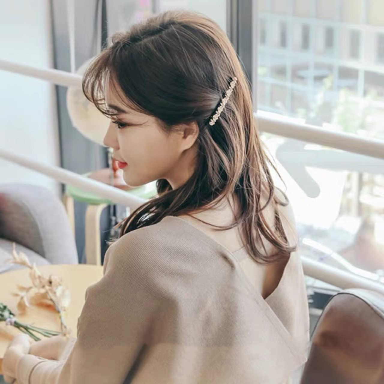 Clip para Cabello Vpang con Rhinestones Brillantes - 2 Pcs Azul