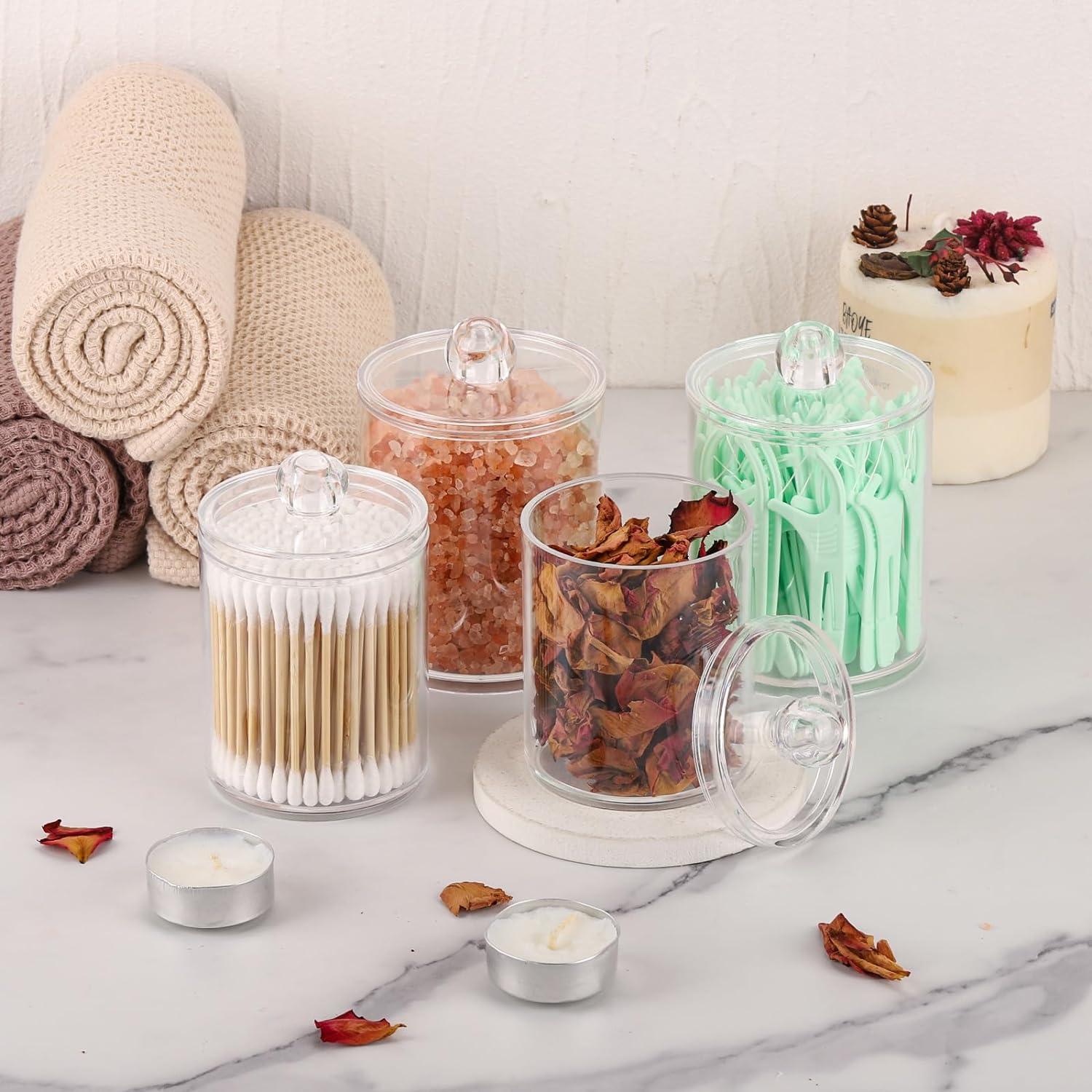 Organizador de Baño Tbestmax 4 Tarros Transparentes 354ml