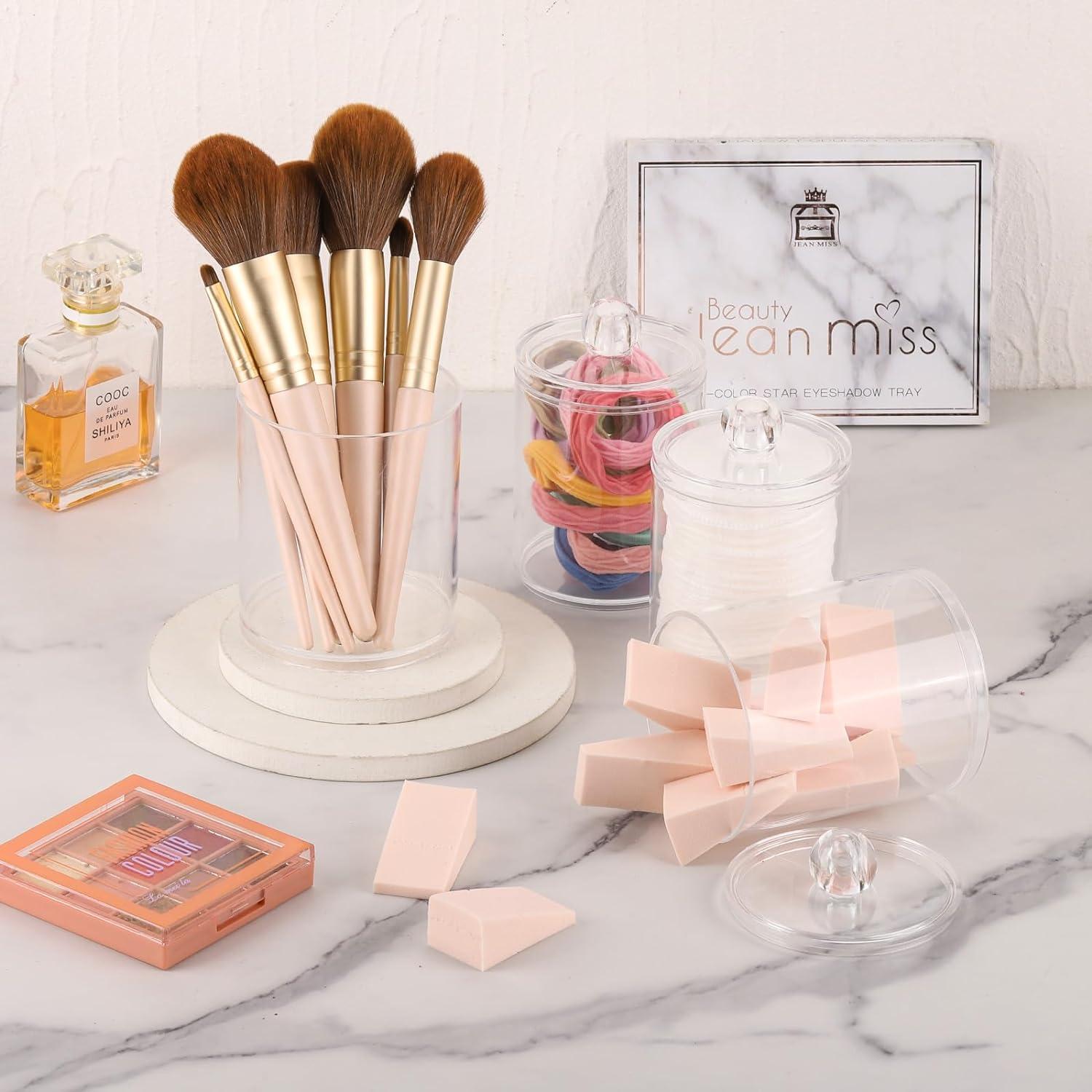 Organizador de Baño Tbestmax 4 Tarros Transparentes 354ml