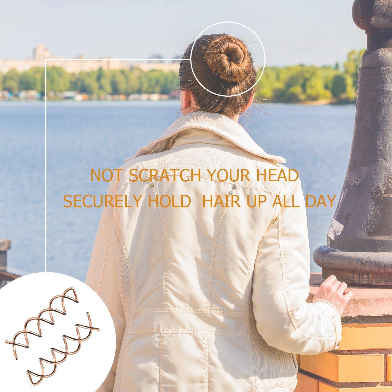 Pinzas de Cabello en Espiral eBoot - Paquete de 20 Oro Rosa