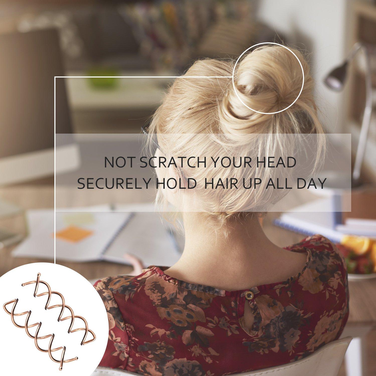 Pinzas de Cabello en Espiral eBoot - Paquete de 20 Oro Rosa