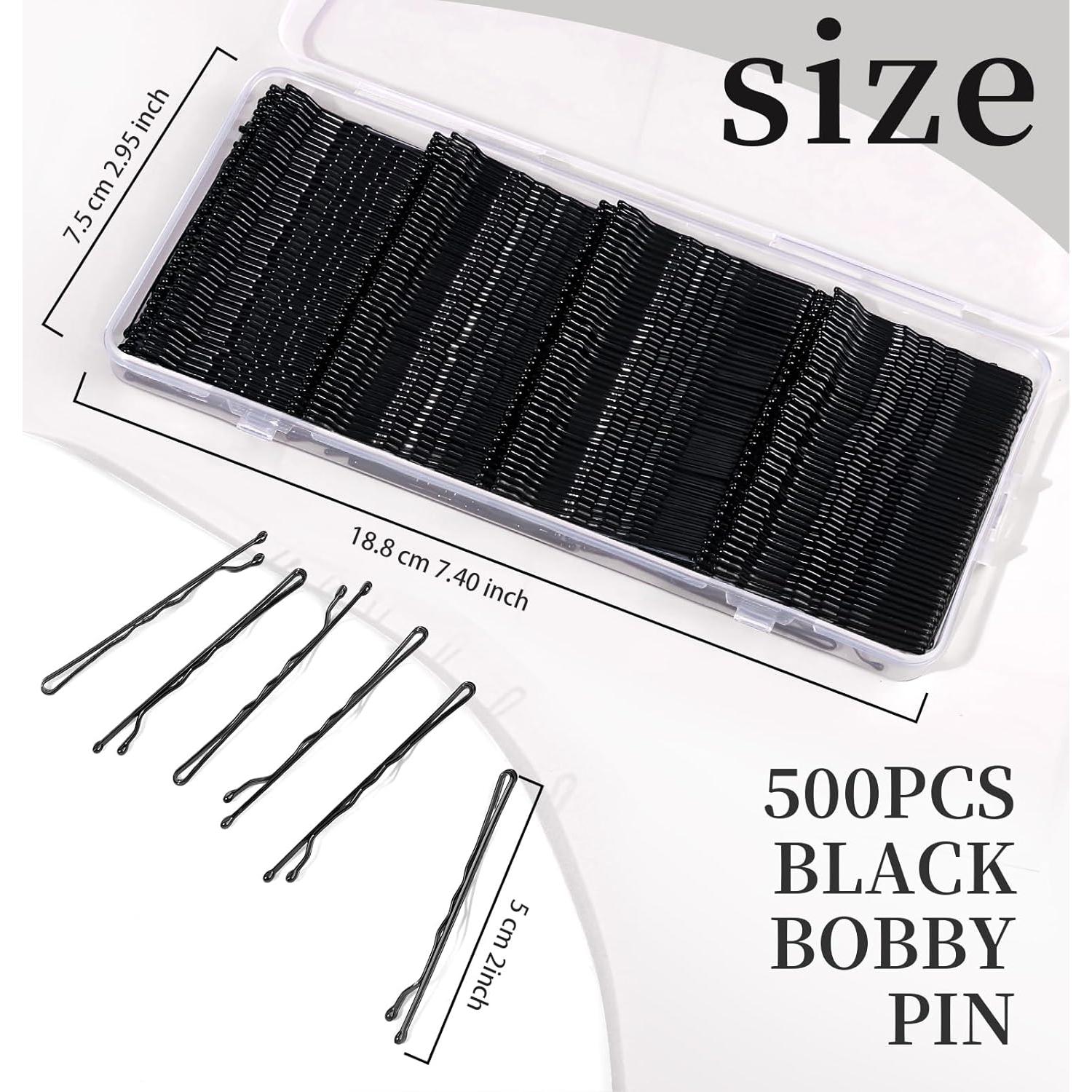 500 Horquillas Negras 5cm Teenitor para Peinados Diarios