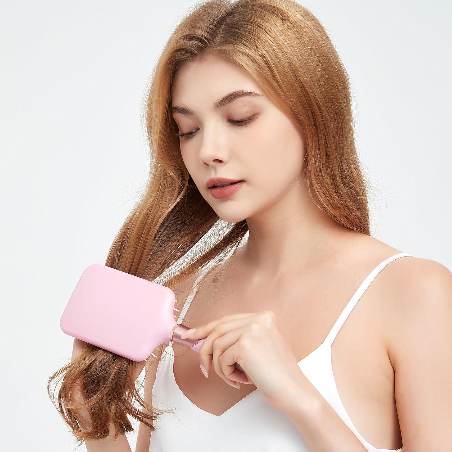 Cepillo Paddle RHOS para Cabello Grueso y Rizado - Rosa
