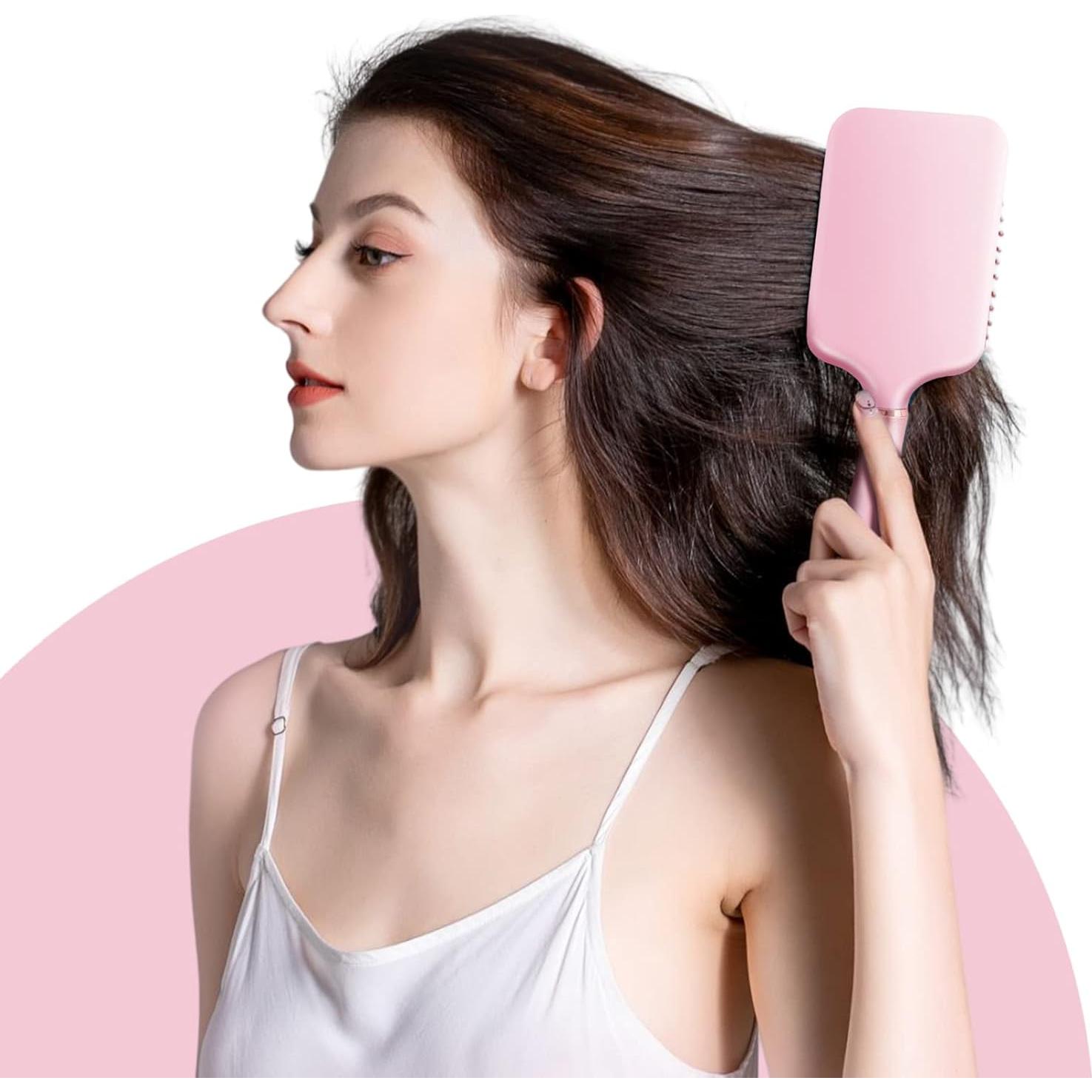 Cepillo Paddle RHOS para Cabello Grueso y Rizado - Rosa