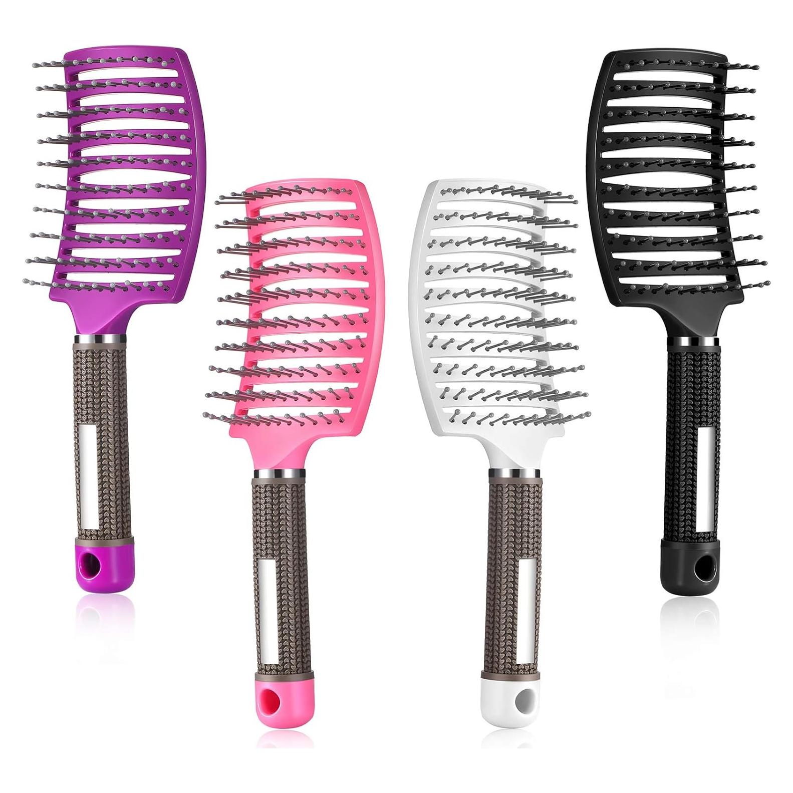 Cepillos Ventilados Patelai 4 Pcs para Cabello Rizado y Húmedo