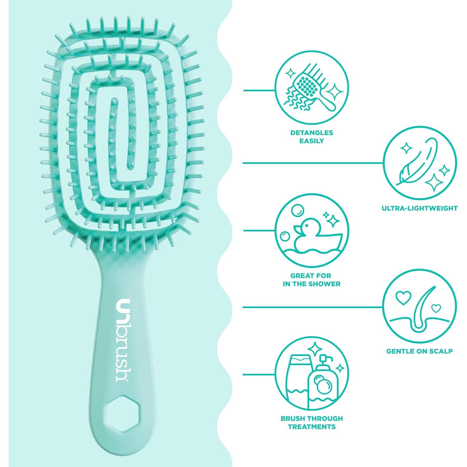 Cepillo Desenredante FHI Heat UNbrush Flex Verde Azulado