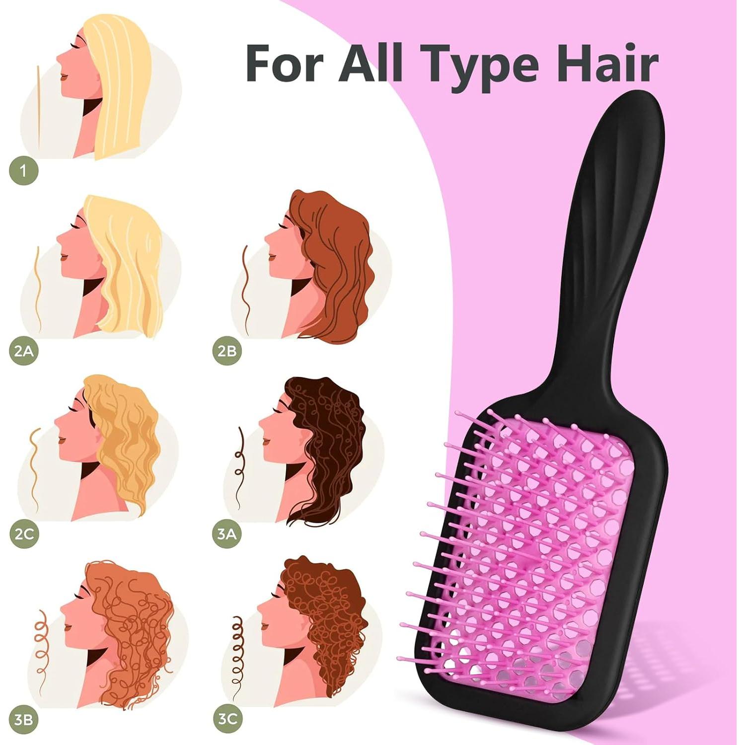 Cepillo Desenredante Ventilado SHINLEA para Cabello Rizado 24.9cm