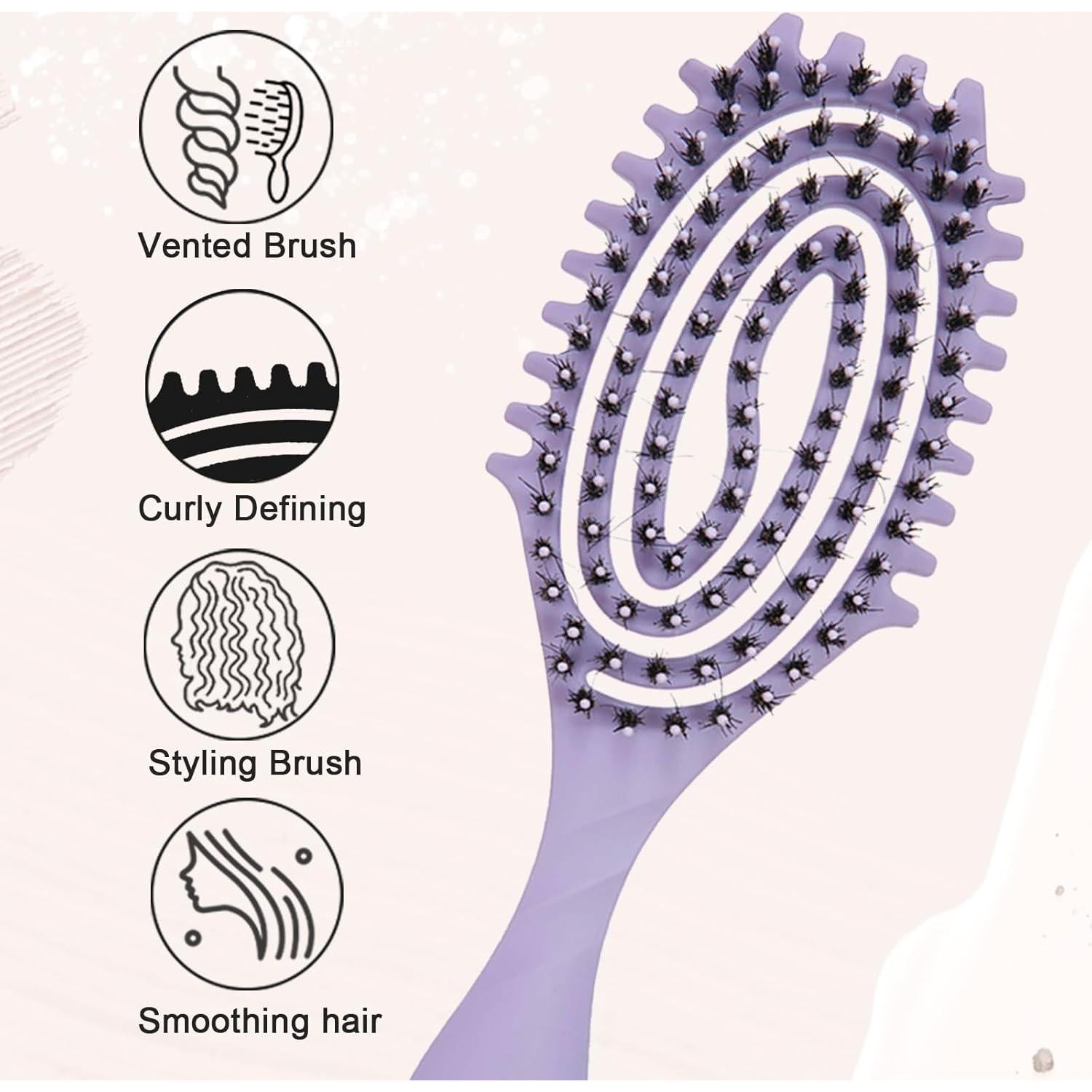 Cepillo Definidor Rizado Marrhorvk Ventilado 28.8cm Púrpura