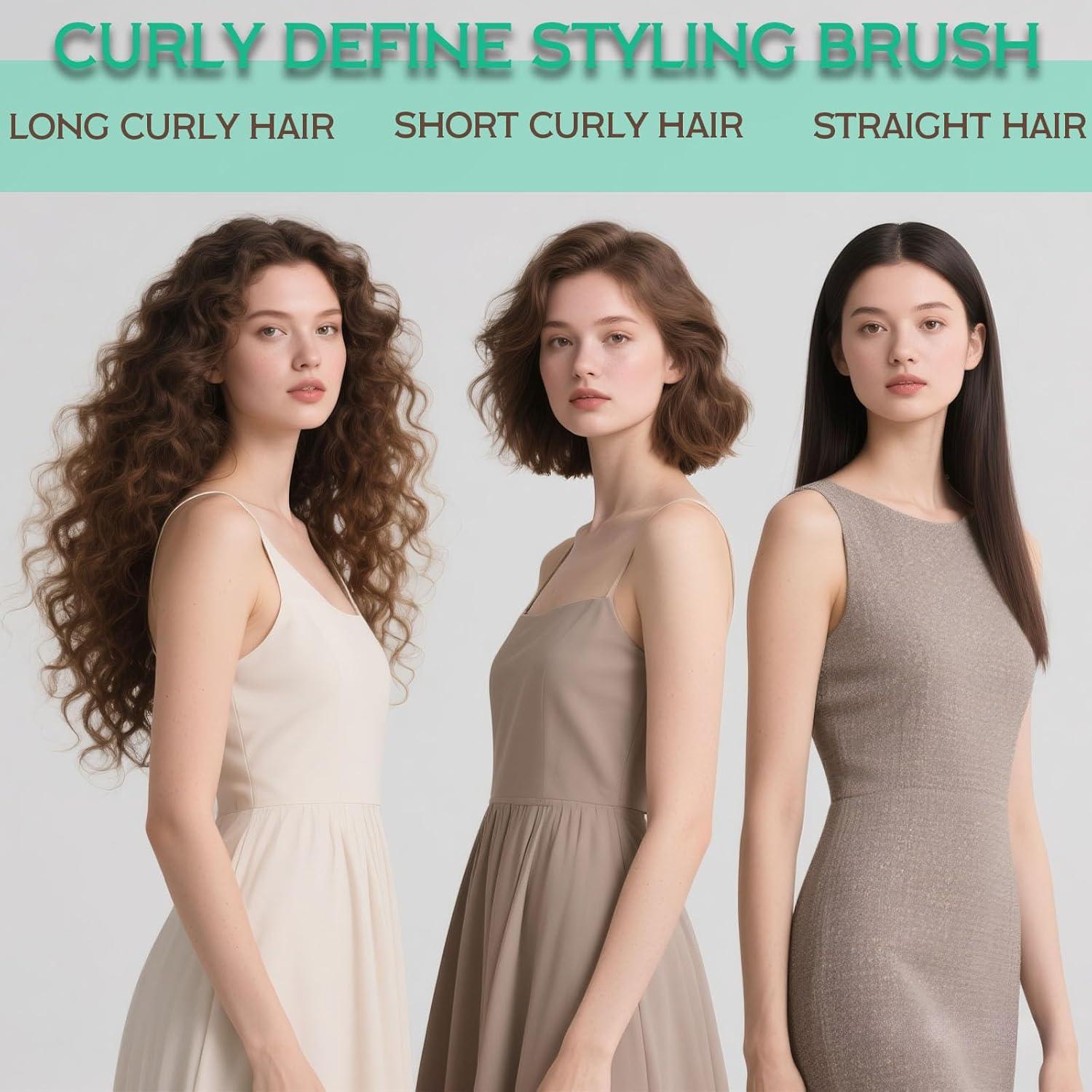 Cepillo Definidor de Rizos Evercomb Verde - Desenredante y Estilizador