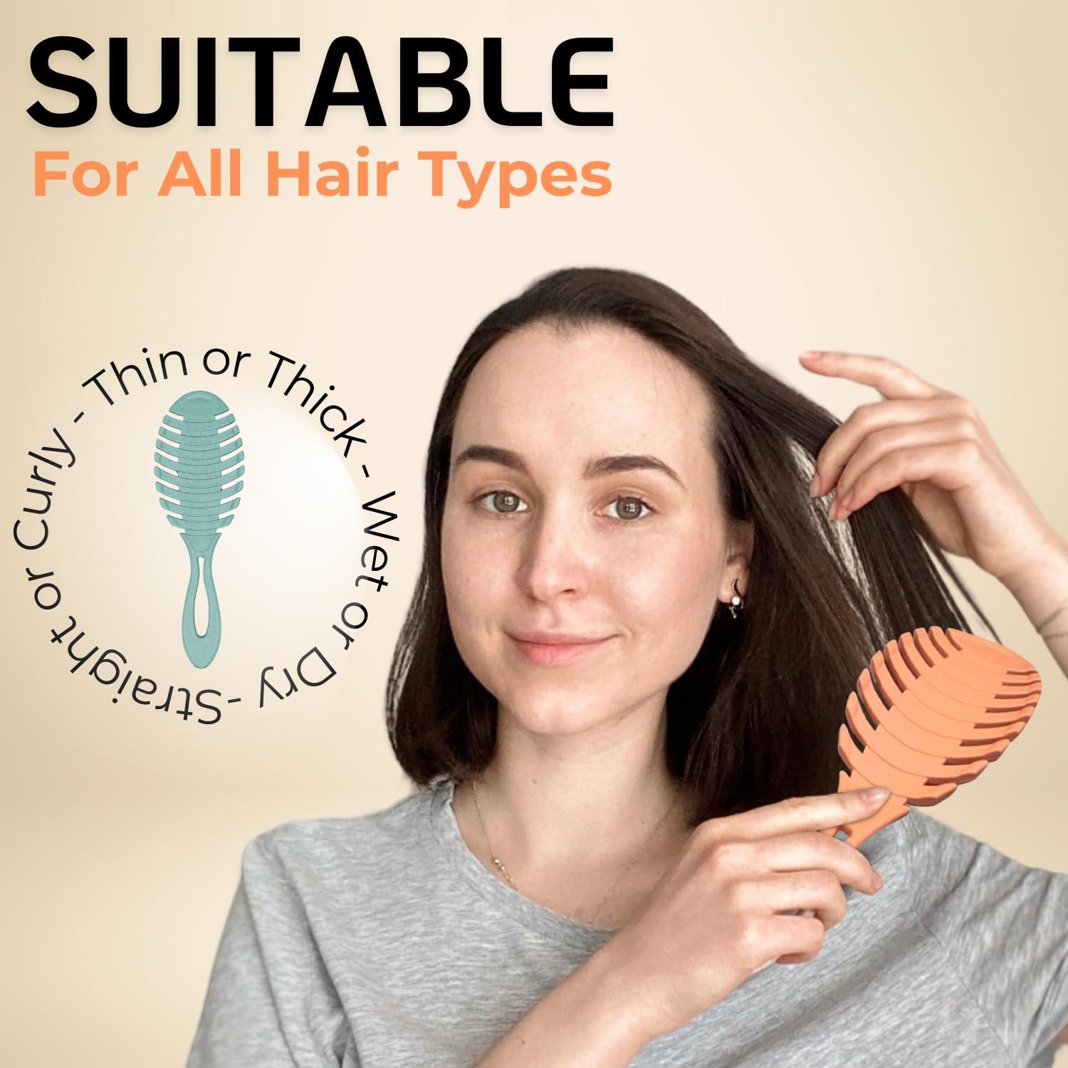 Set de 2 Cepillos Desenredantes Ecológicos Inatekpro - Cerdas Suaves