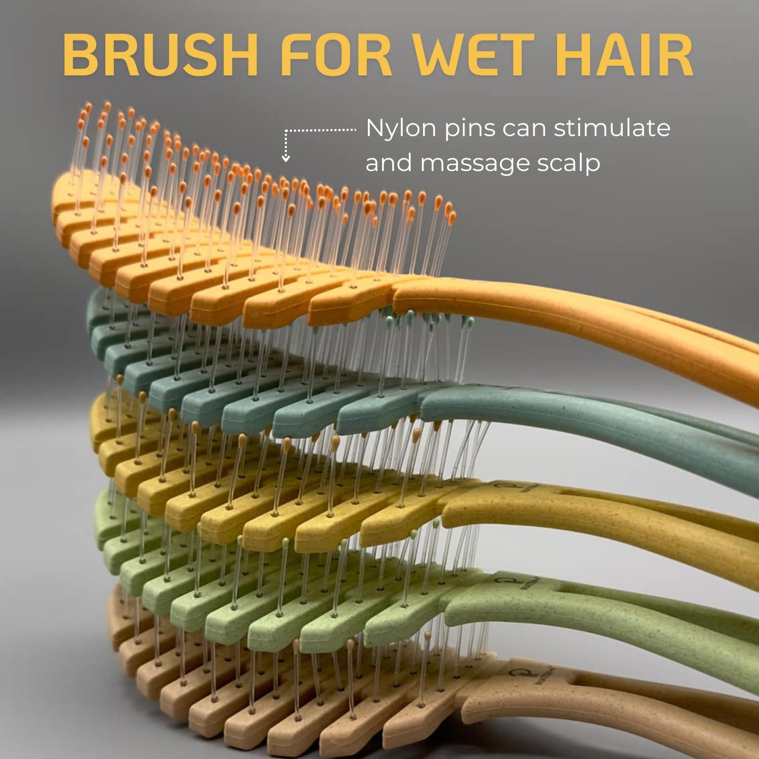 Set de 2 Cepillos Desenredantes Ecológicos Inatekpro - Cerdas Suaves