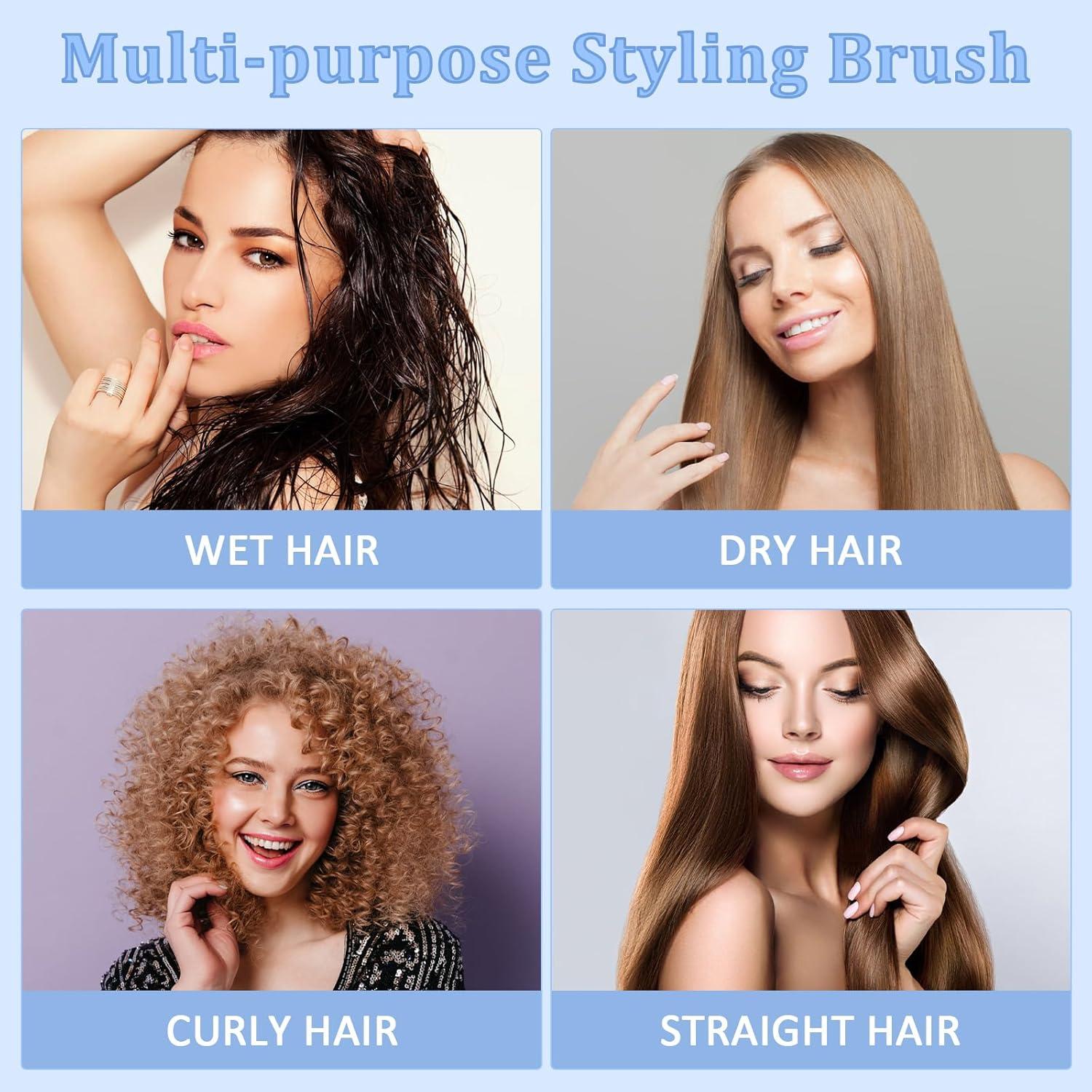 Cepillo Ventilado START MAKERS para Cabello Rizado y Liso Azul