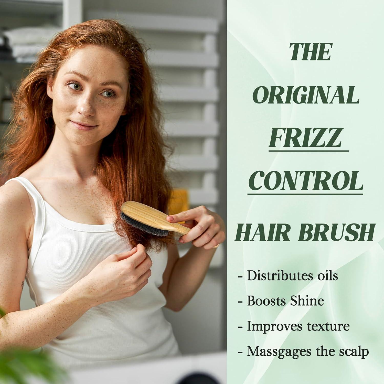 Cepillo para el Cabello BESTOOL de Cerda de Jabalí 24.8x8.4cm