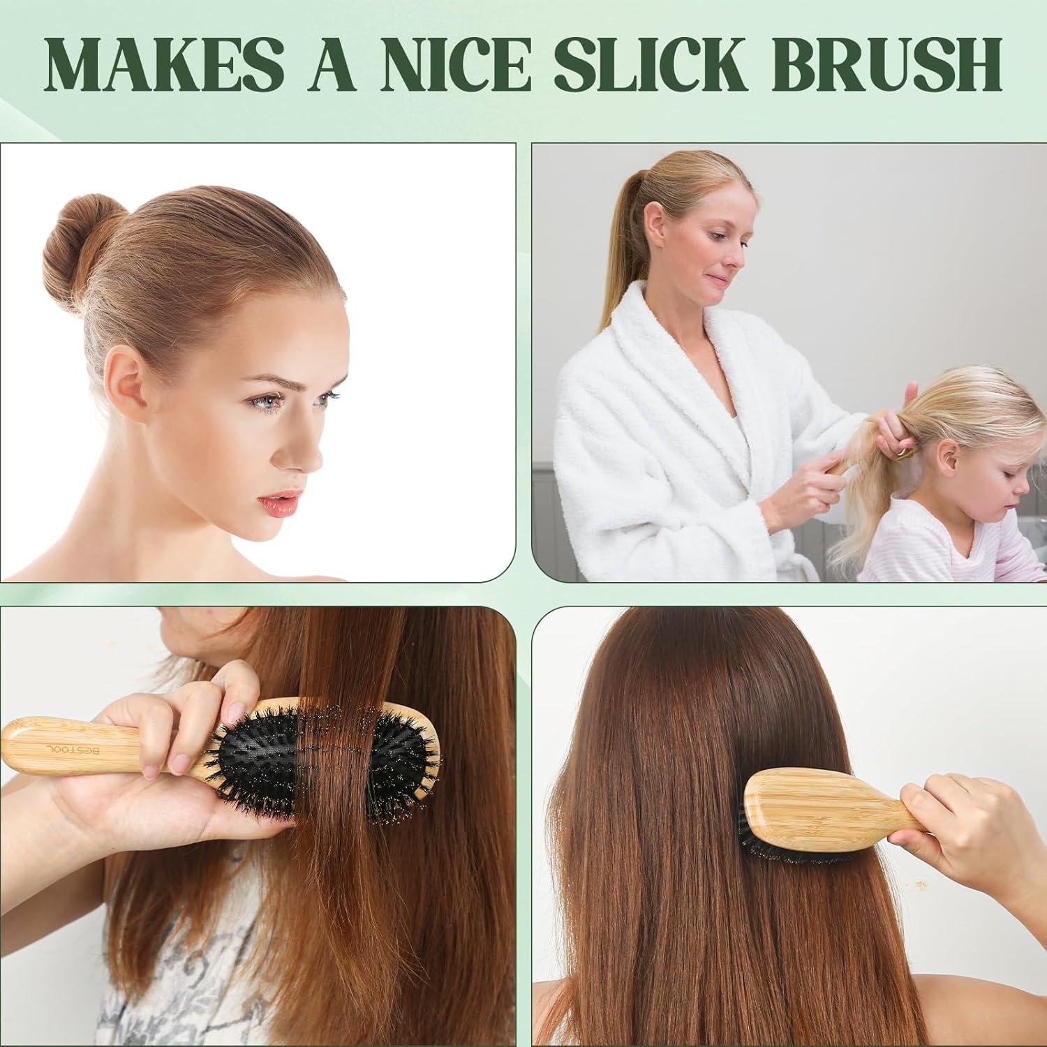 Cepillo para el Cabello BESTOOL de Cerda de Jabalí 24.8x8.4cm