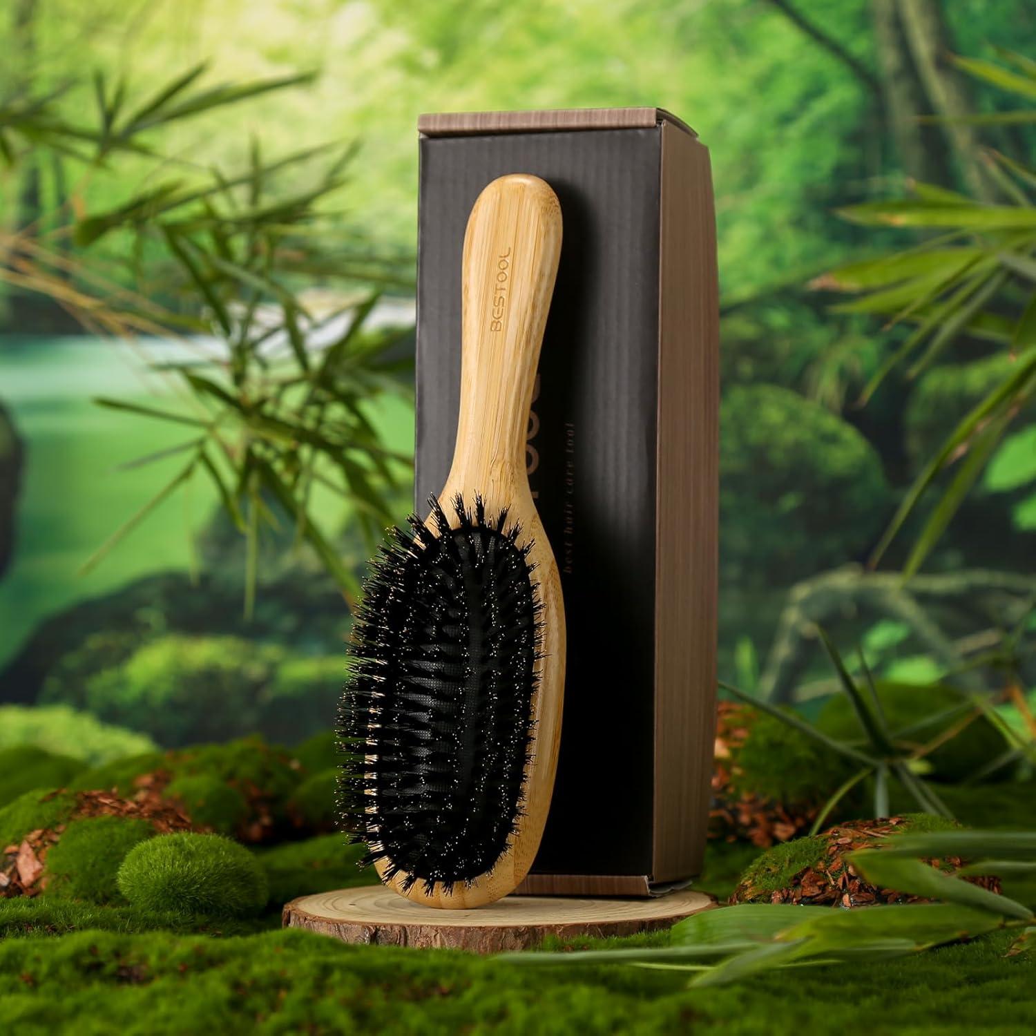 Cepillo para el Cabello BESTOOL de Cerda de Jabalí 24.8x8.4cm