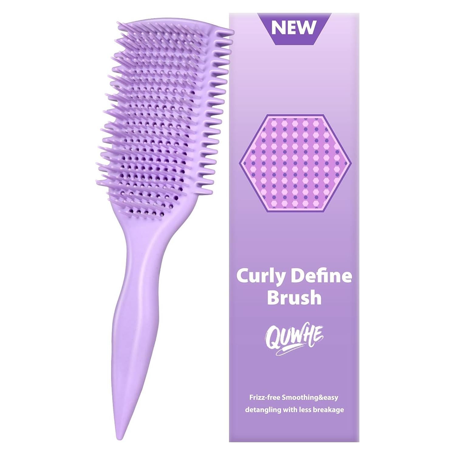 Cepillo Definidor y Desenredante QUWHE para Cabello Rizado